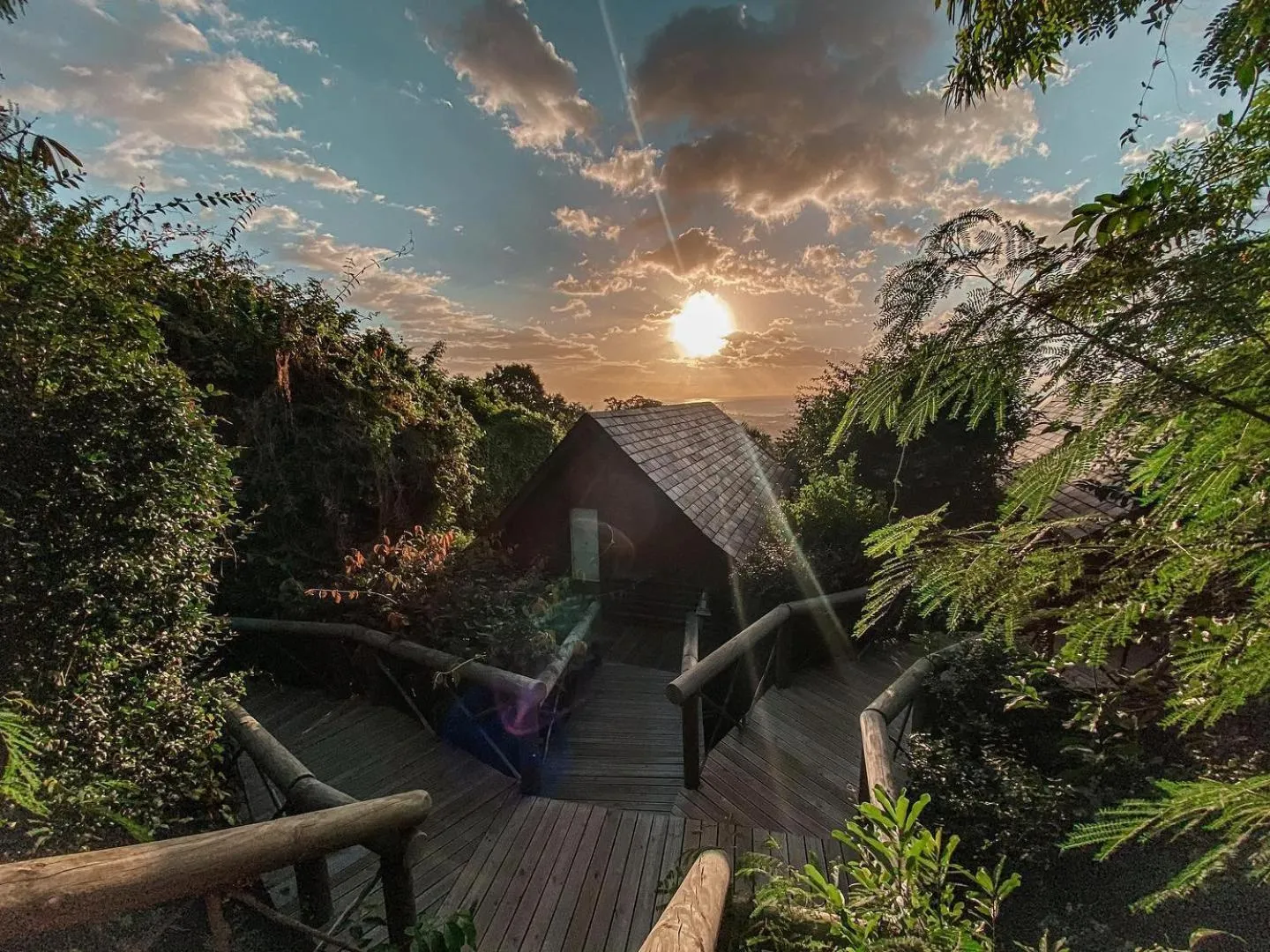 Sunset in Lodge Roche Tamarin