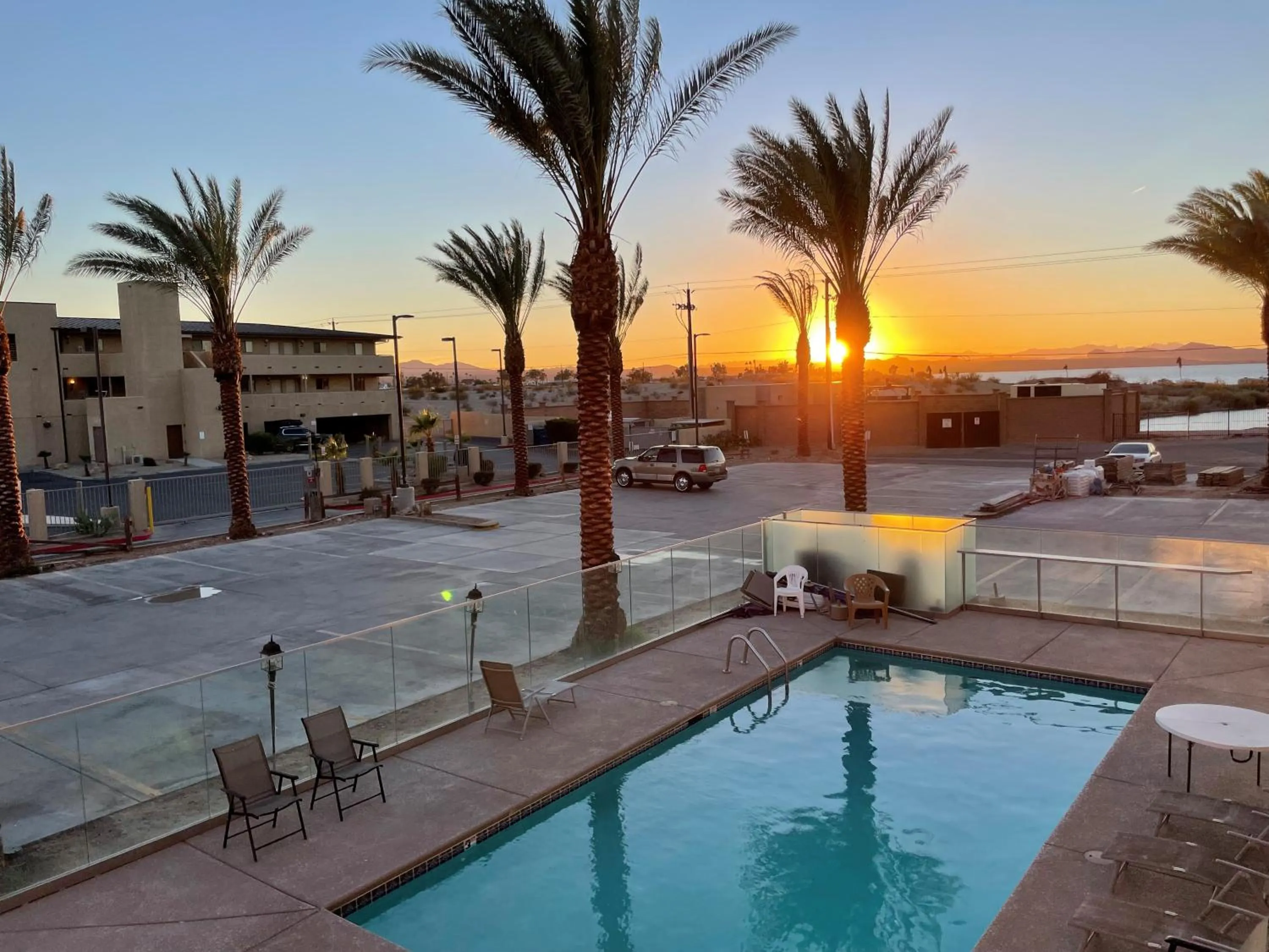 Pool view in Sway Hotel Lake Havasu