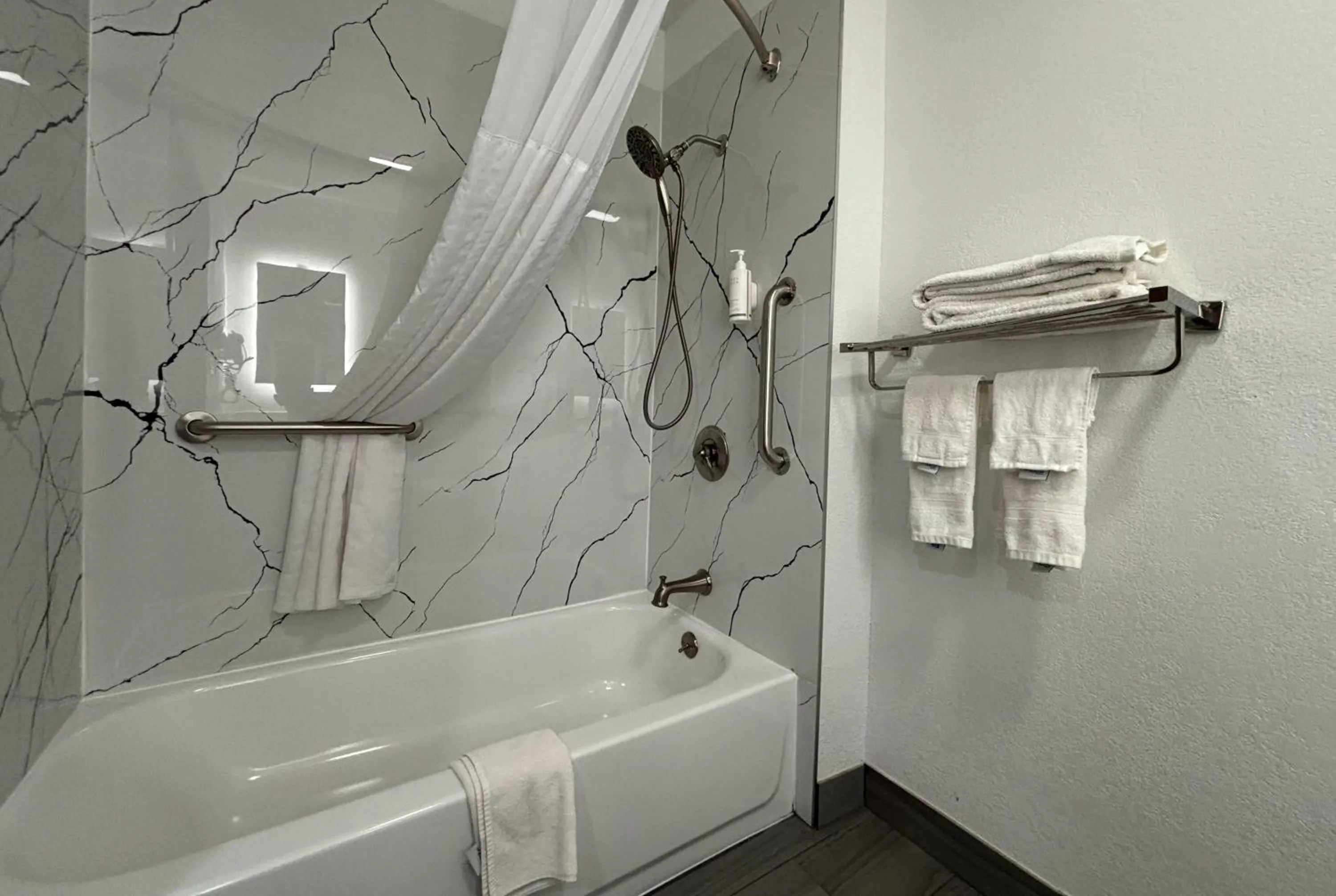 Bathroom in Super 8 by Wyndham Peoria