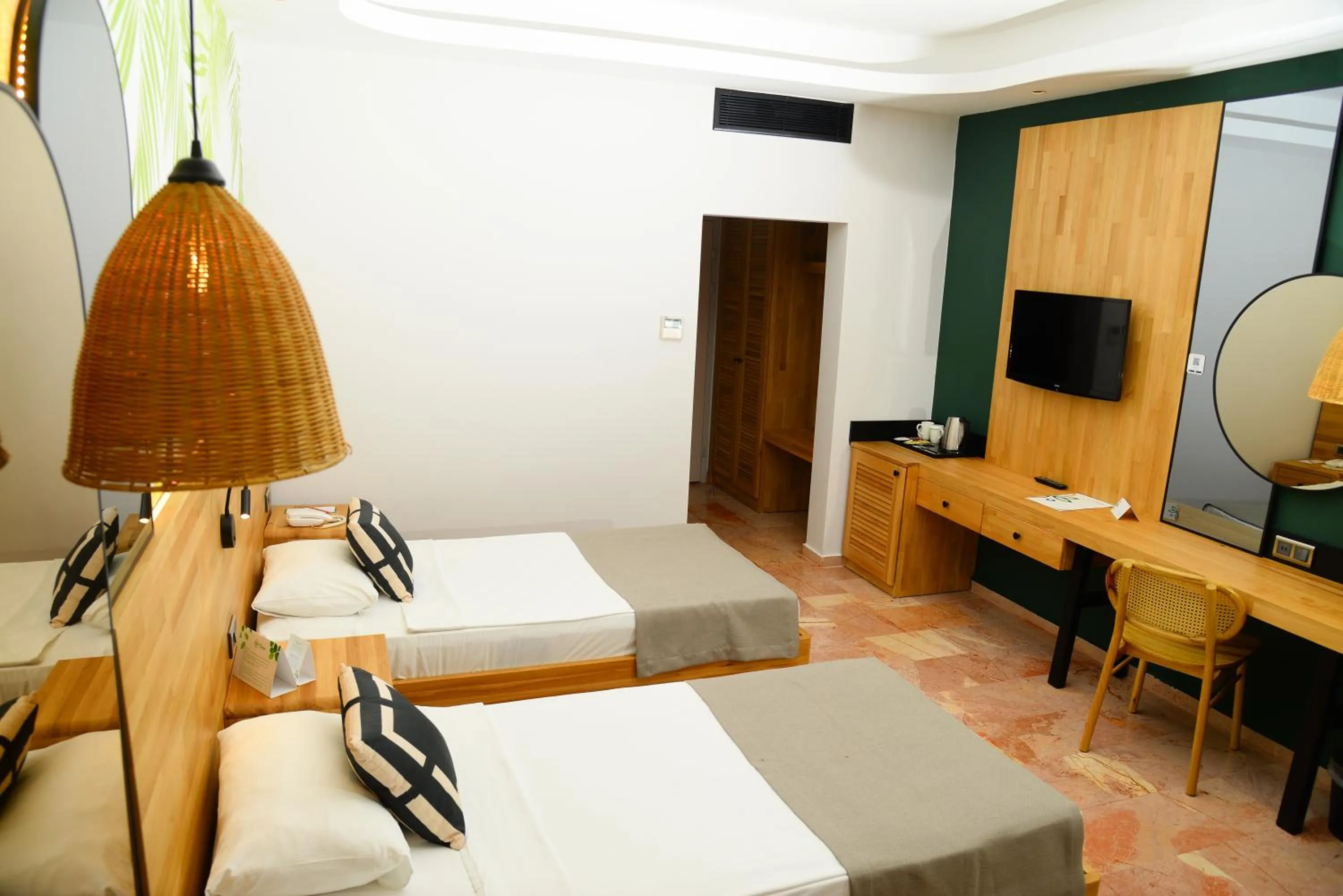 Bedroom, Bed in Club Tuana Fethiye - All Inclusive