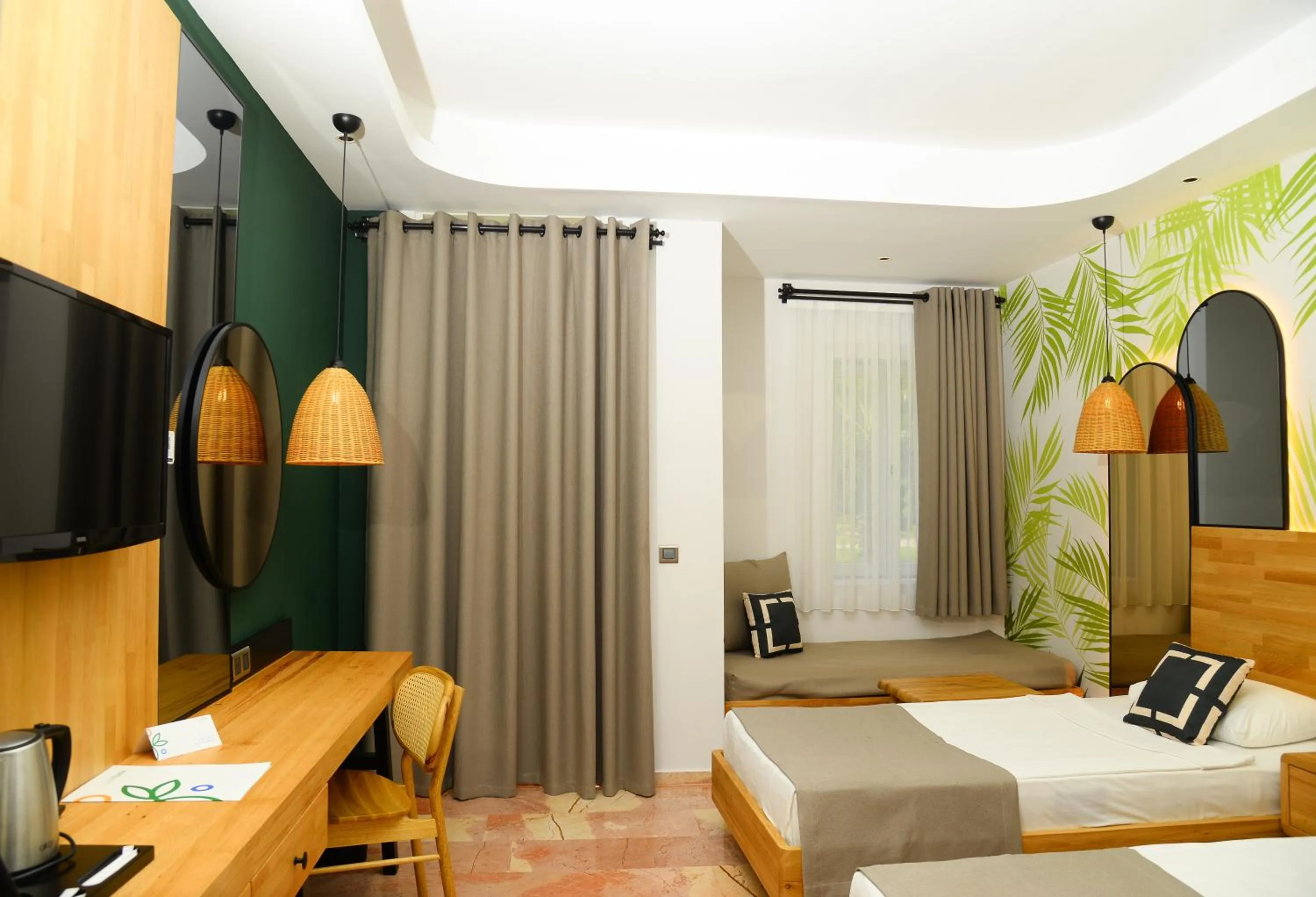 Bedroom, Bed in Club Tuana Fethiye - All Inclusive