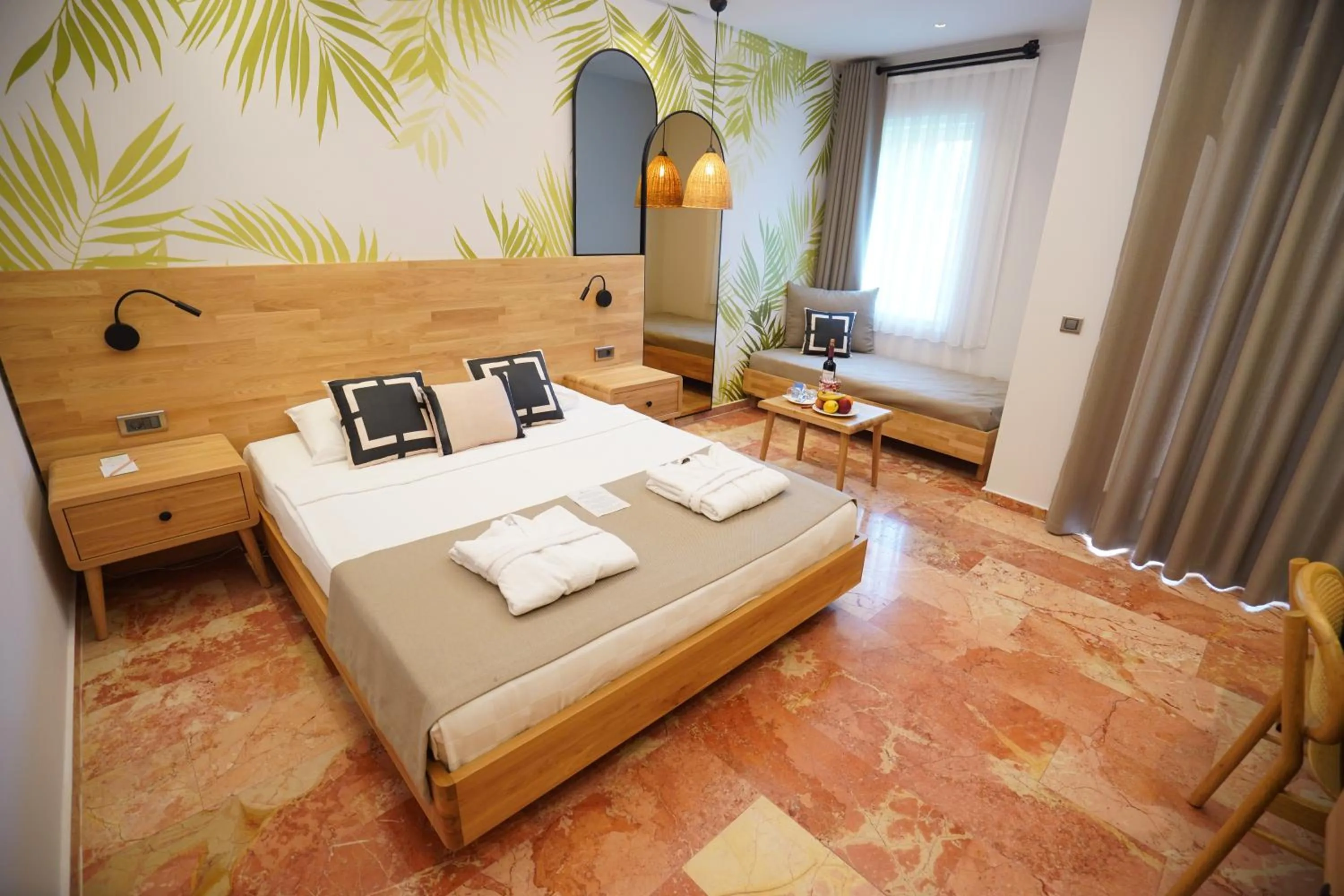 Bedroom, Bed in Club Tuana Fethiye - All Inclusive