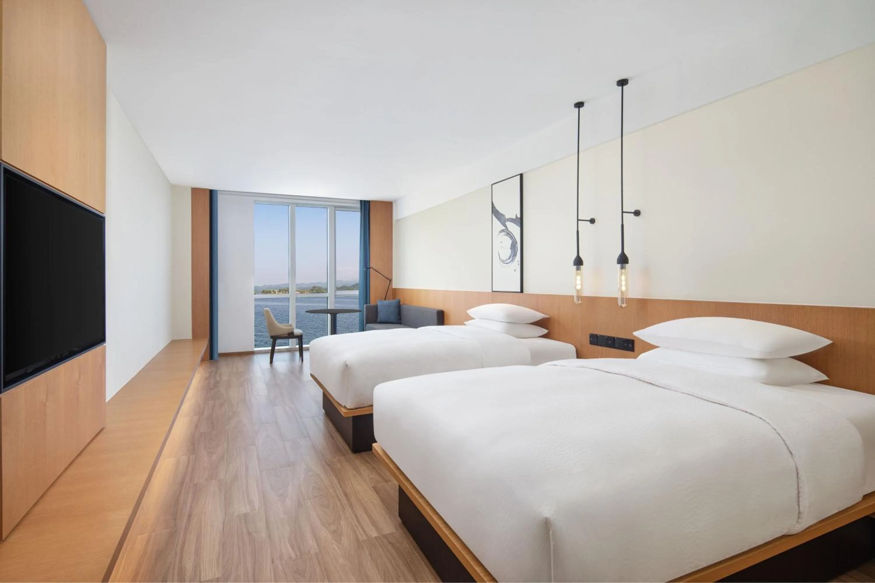 Bathroom, Bed in Fairfield by Marriott Hangzhou Qiandao Lake
