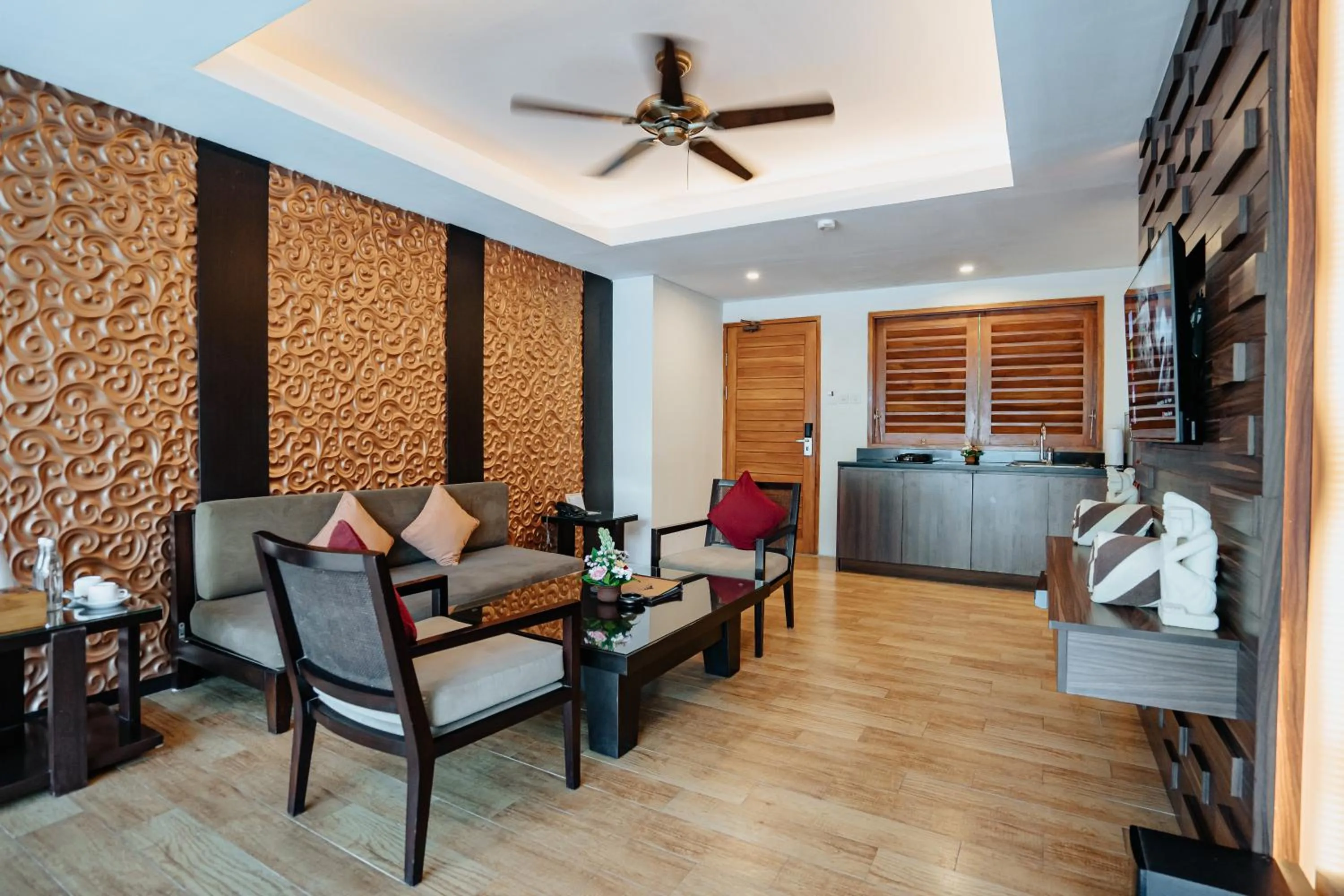 Living room in Villa Kayu Raja