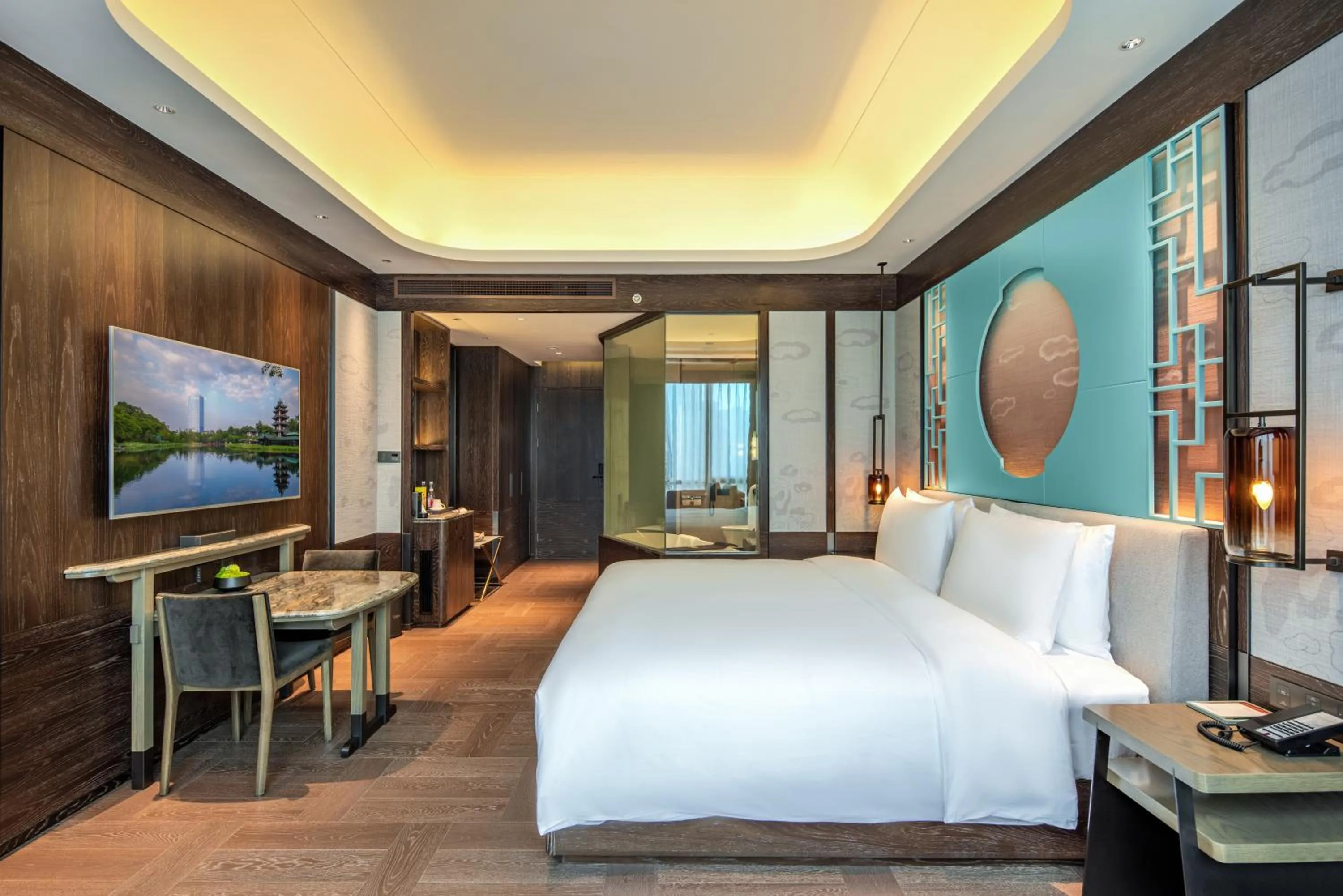 Bed in CYNN XANADU Hotel Chengdu