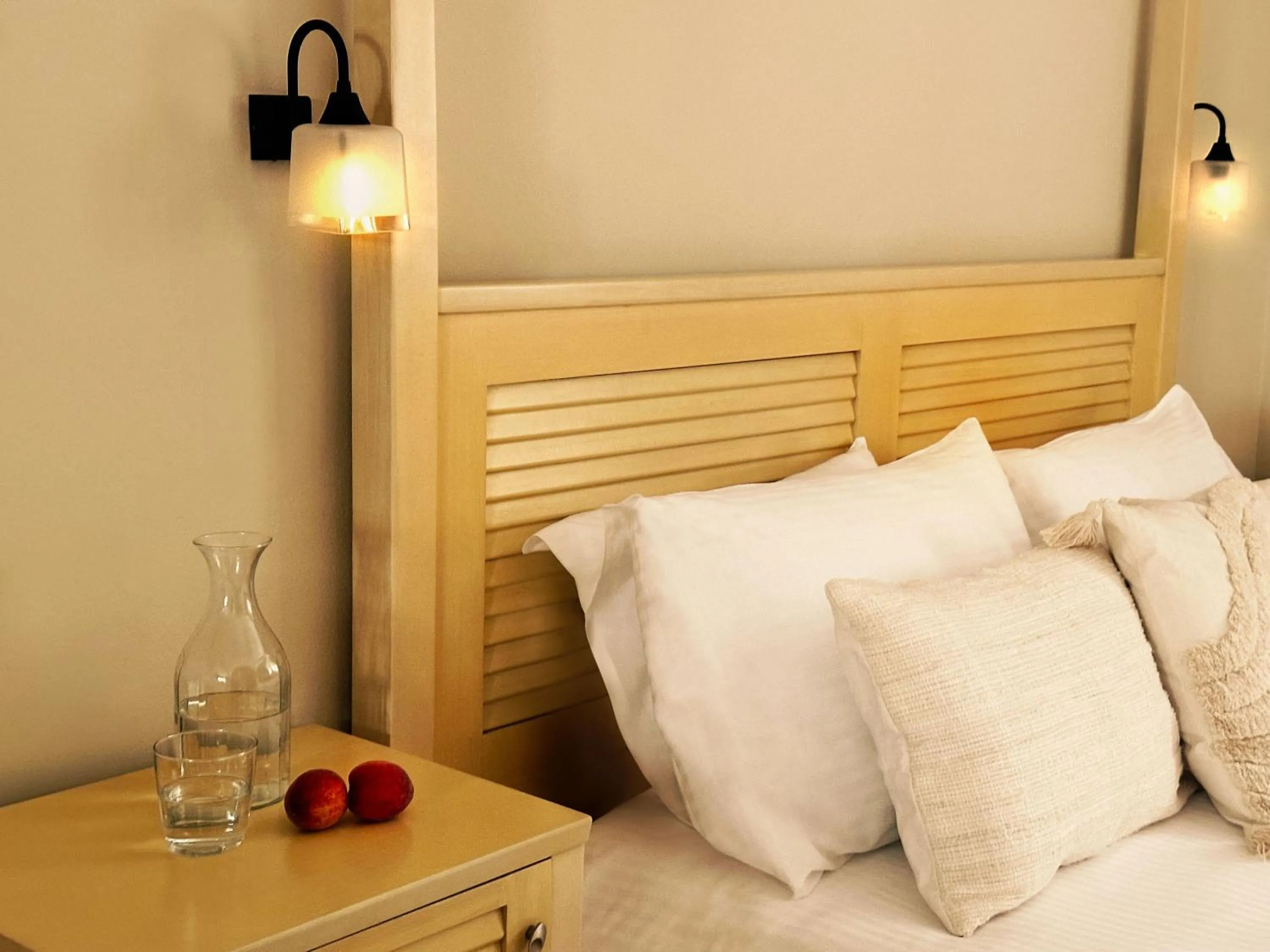 Bed in Agali Hotel Paxos