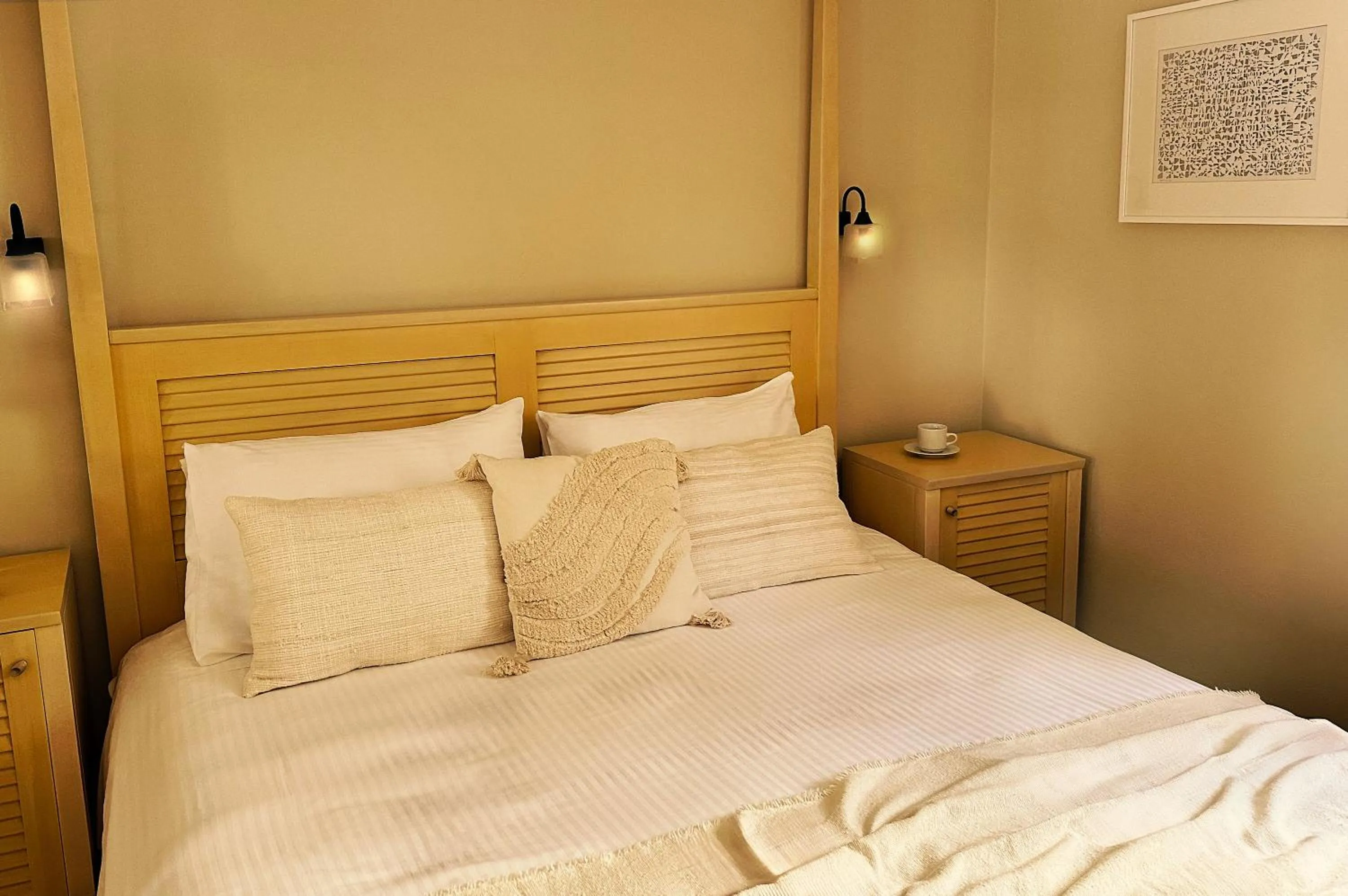 Bed in Agali Hotel Paxos