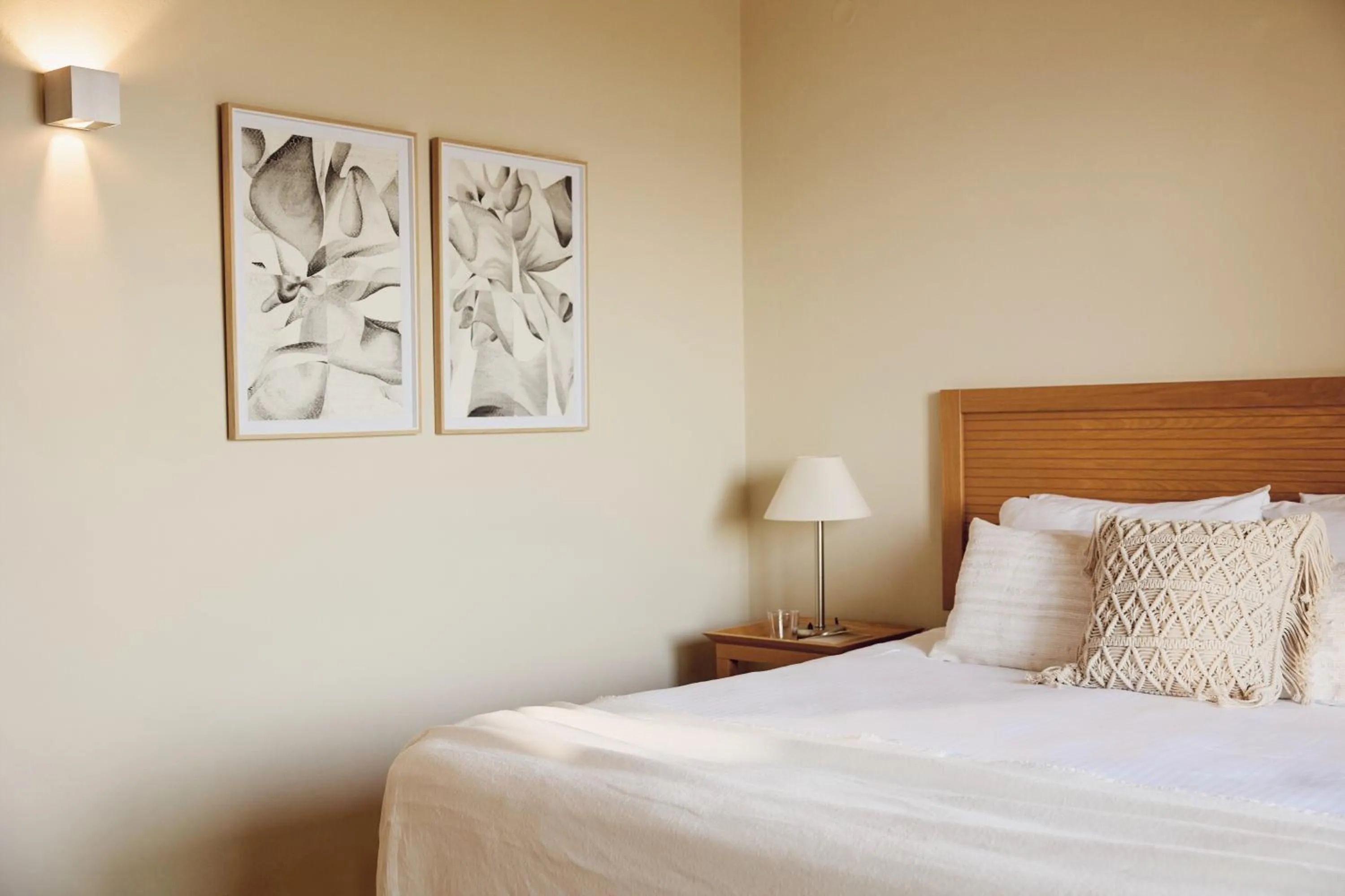 Bed in Agali Hotel Paxos