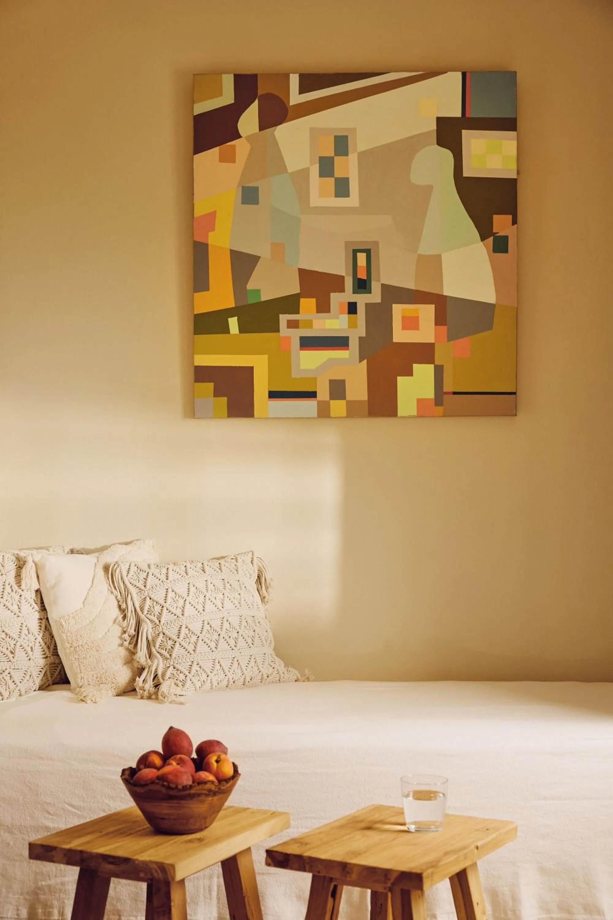 Bed in Agali Hotel Paxos