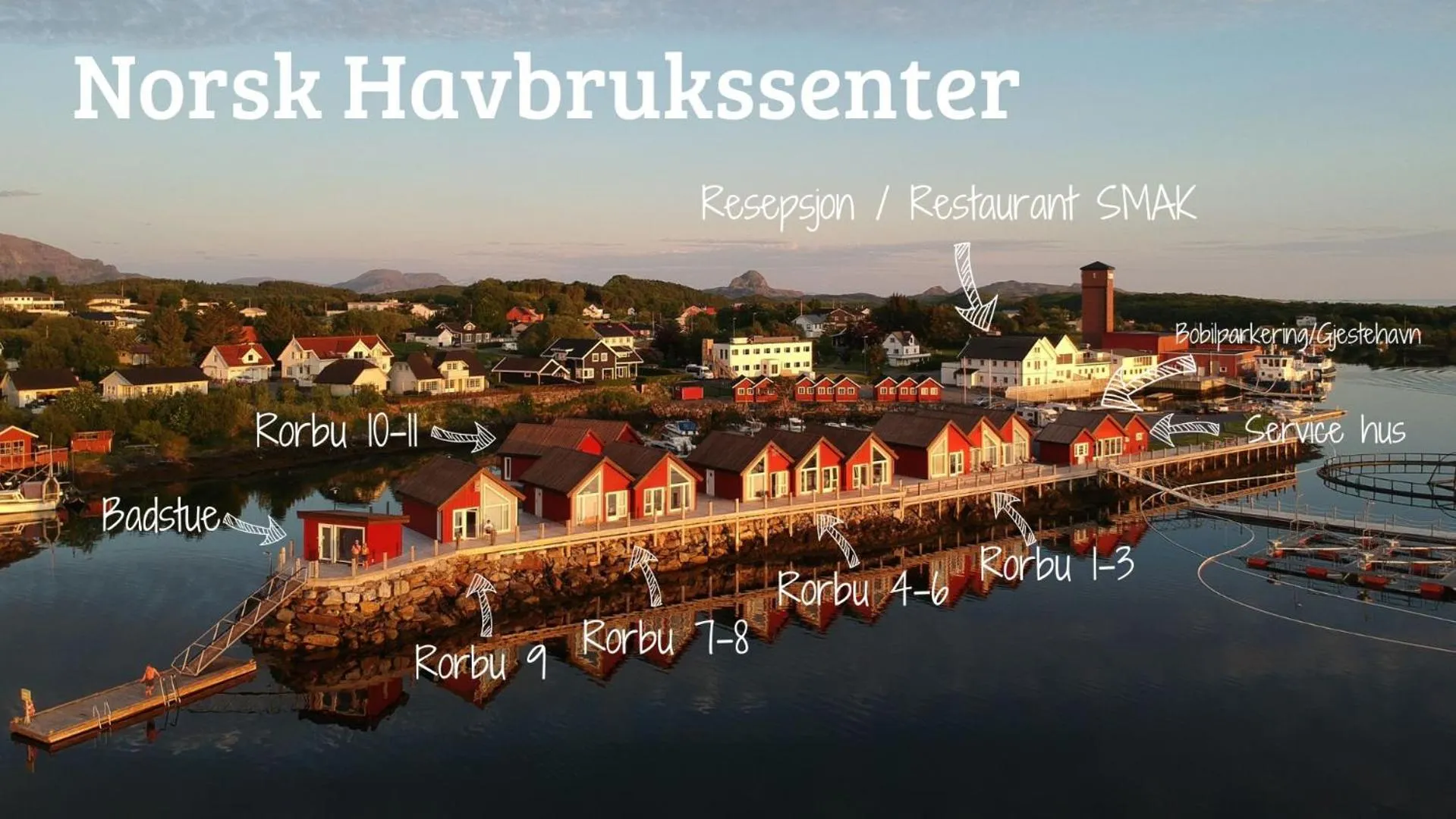 Property building in Norsk Havbrukssenter - Rorbuer