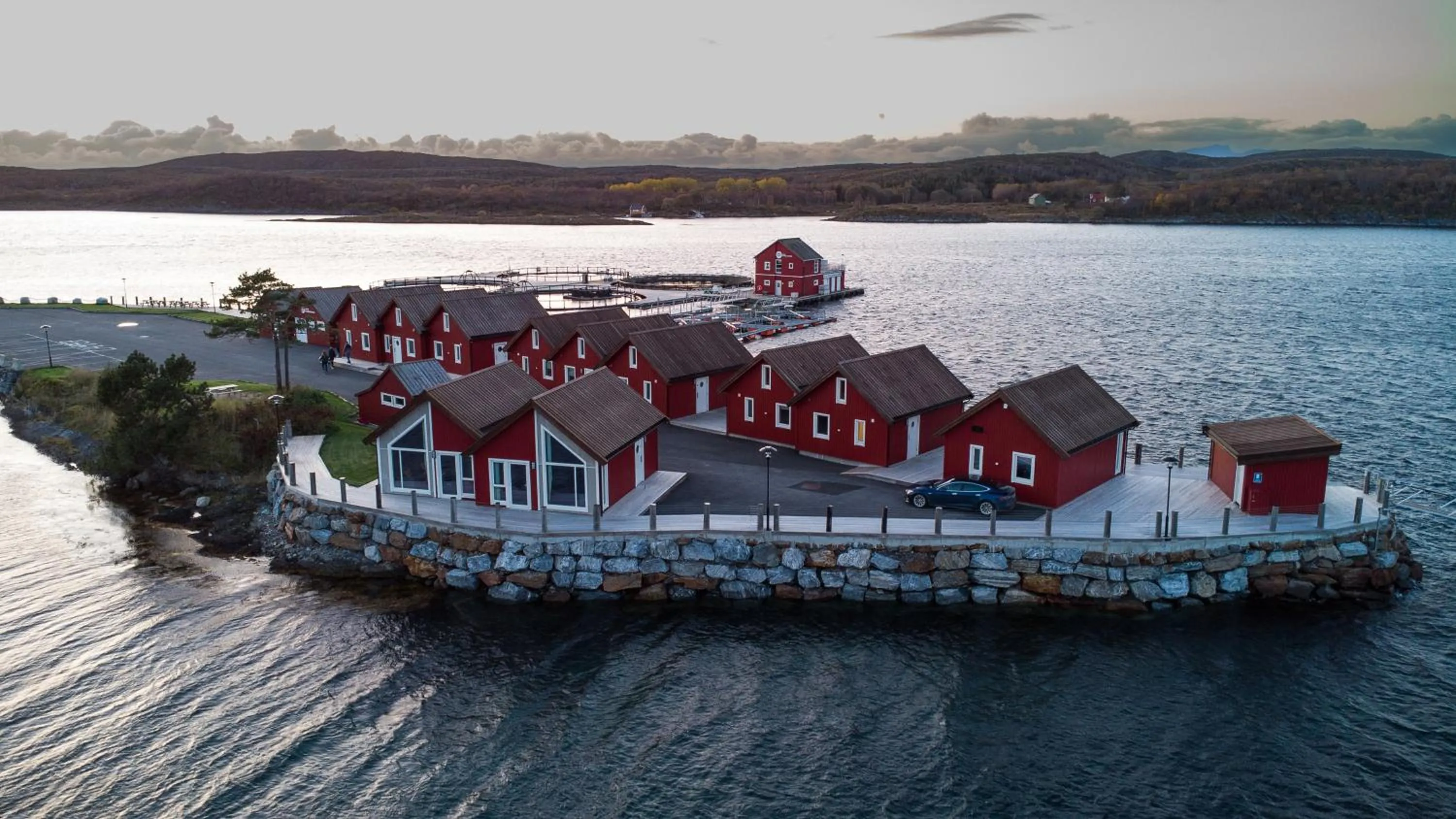 Property building in Norsk Havbrukssenter - Rorbuer