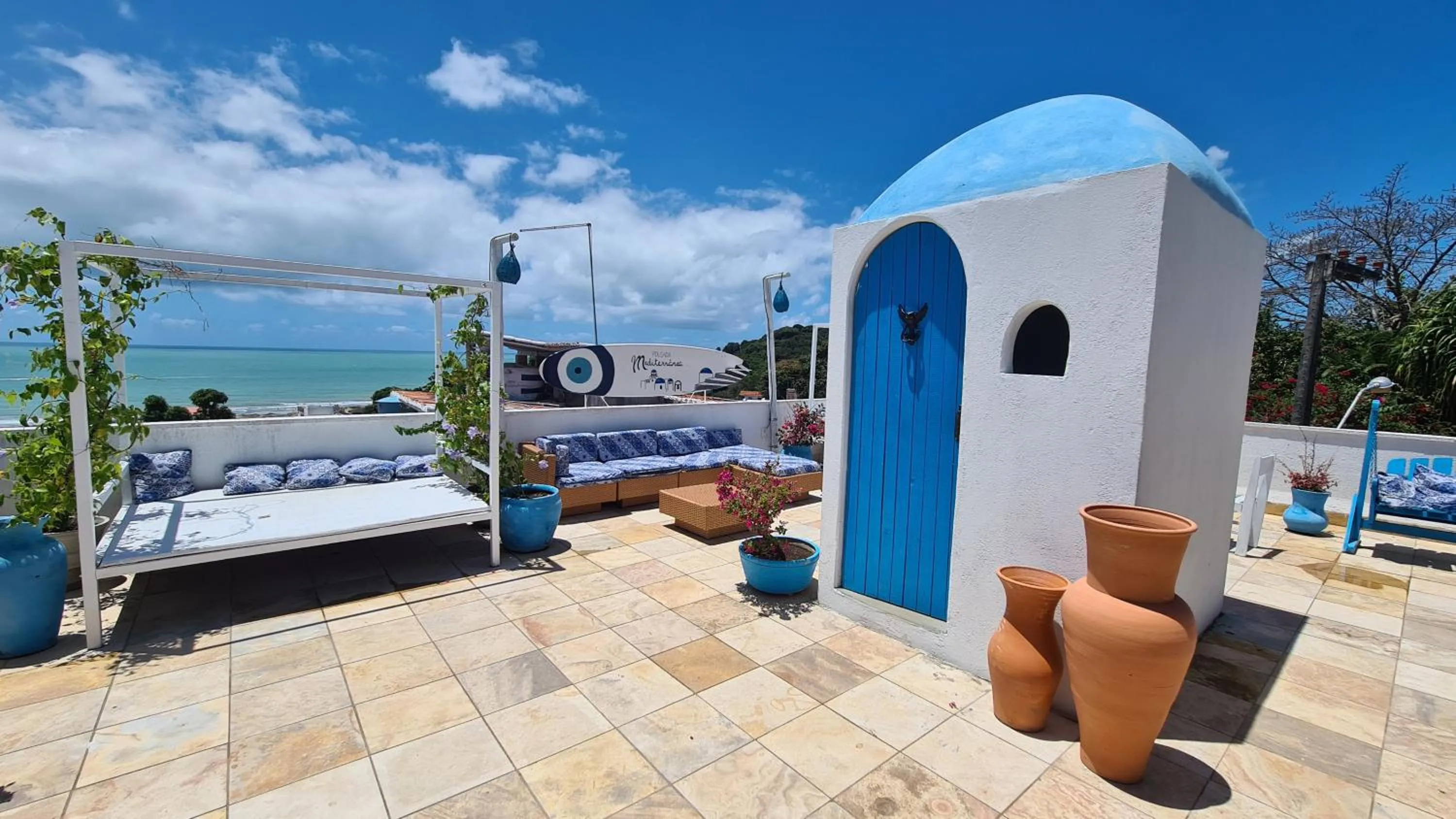 Property building, Bed in Pousada Mediterrânea