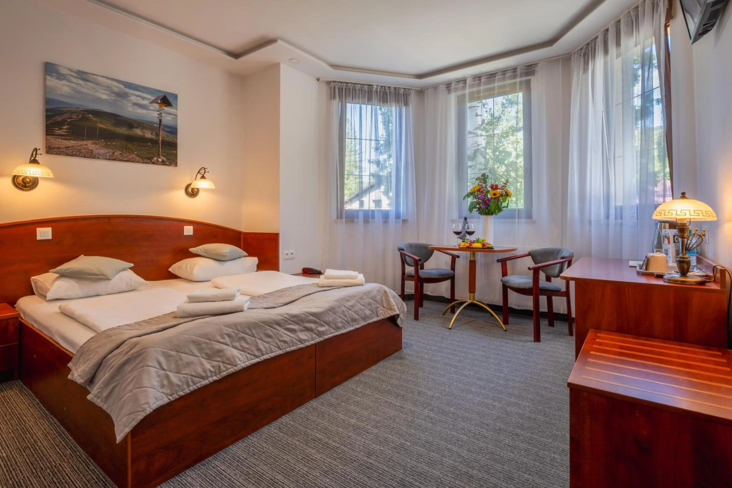 Bed in Malachit Karpacz SPA Hotel