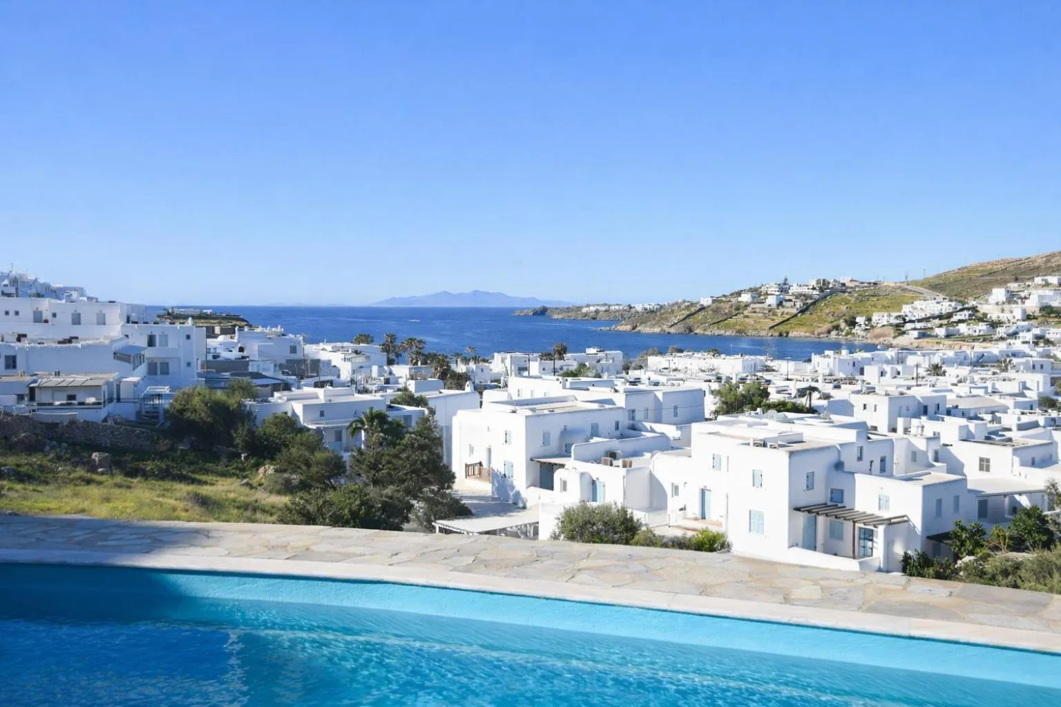 Pool view in Amperian Mykonos Suites & Villas