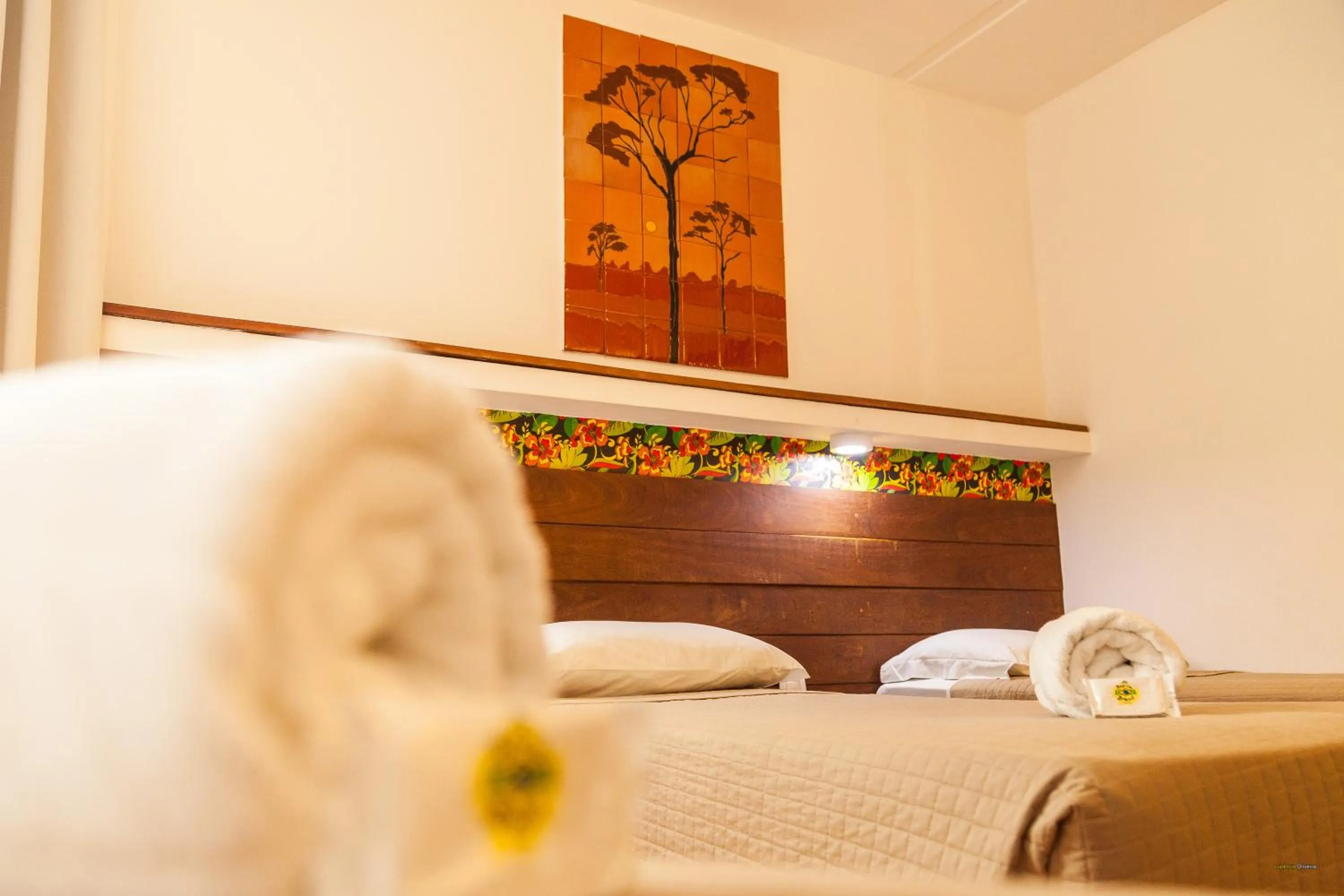 Decorative detail, Bed in Pousada Bahia Brasil