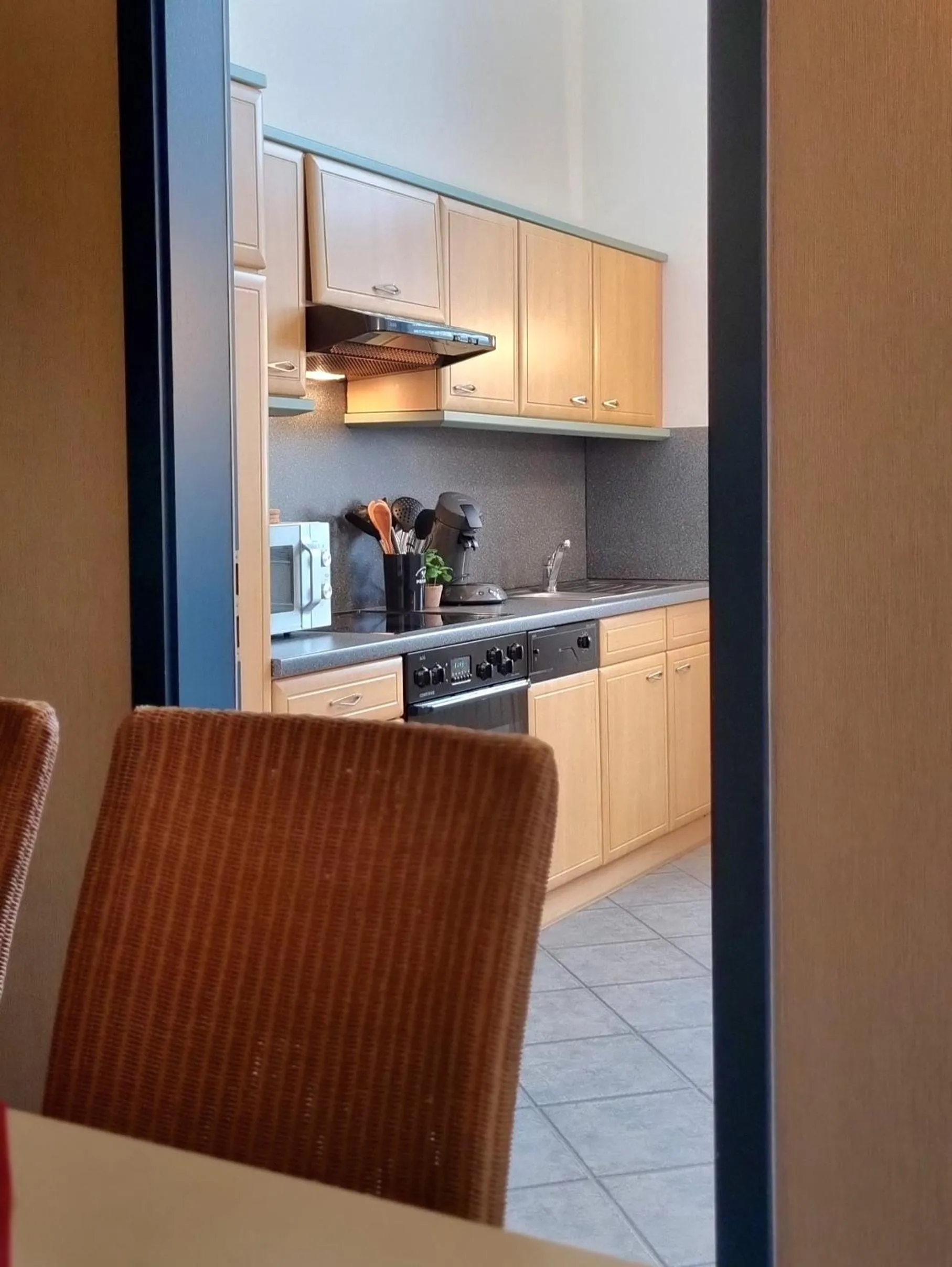 Kitchen or kitchenette in Hotel am Park