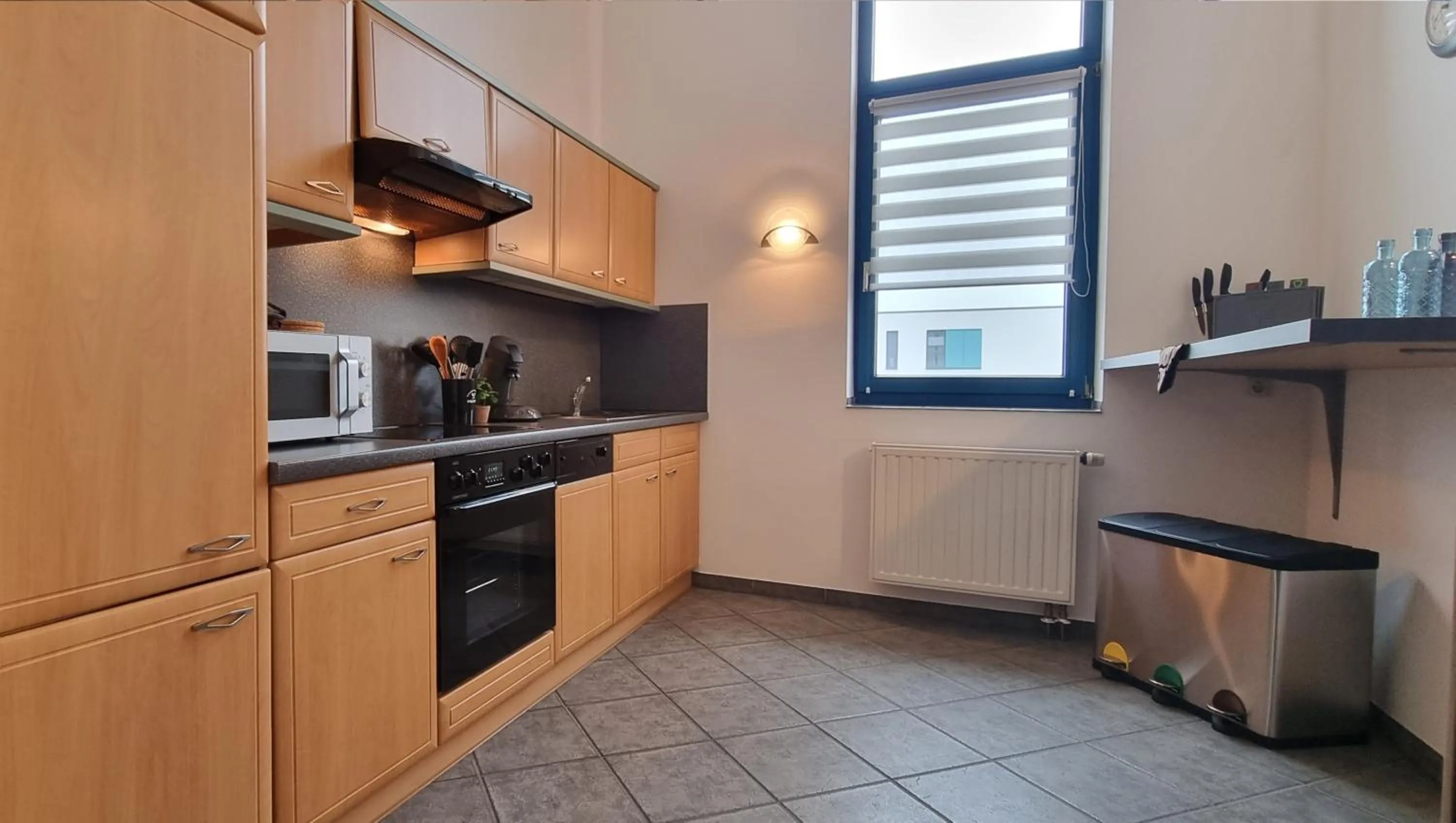 Kitchen or kitchenette in Hotel am Park