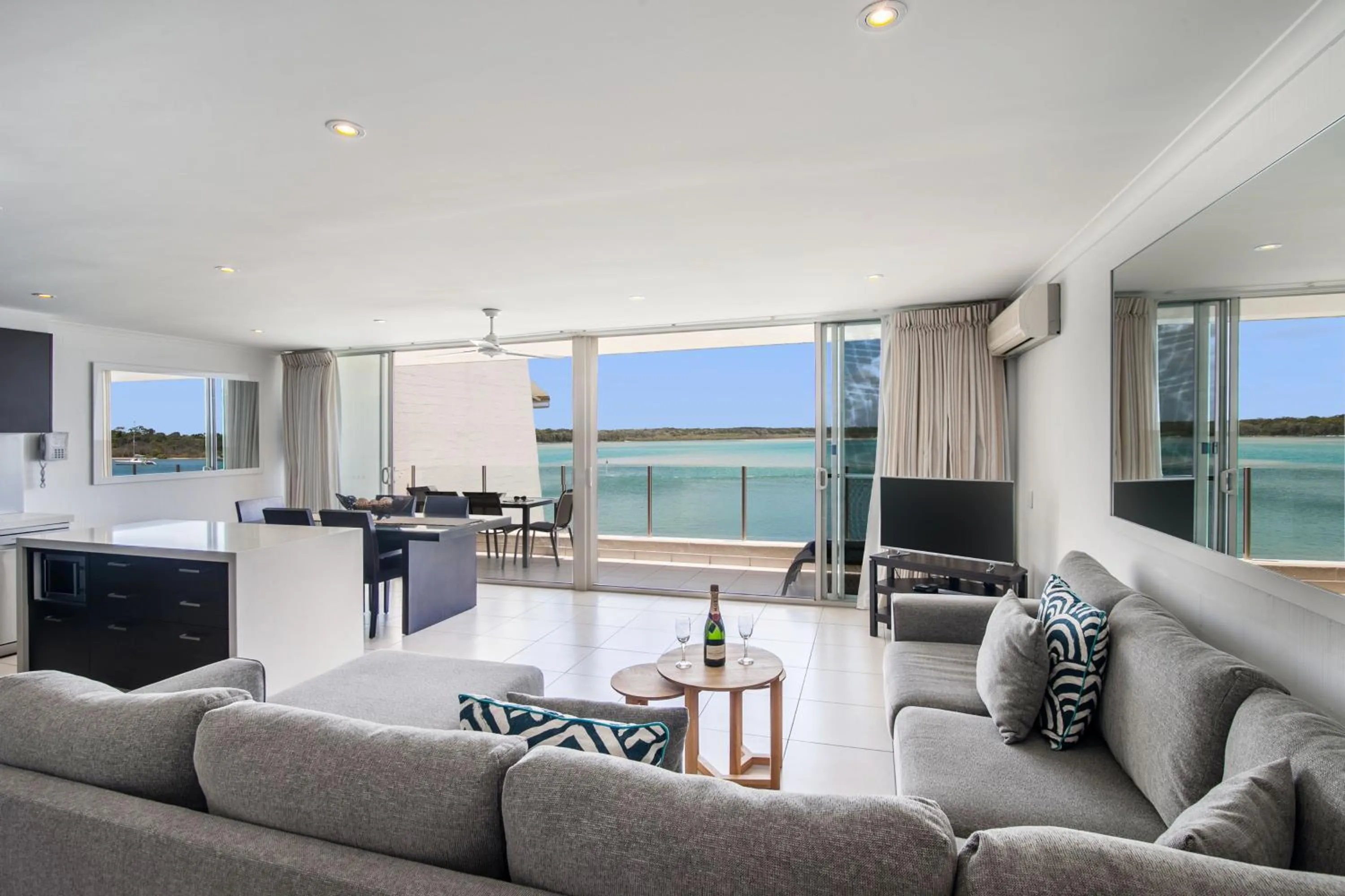Living room in Noosa Harbour Resort