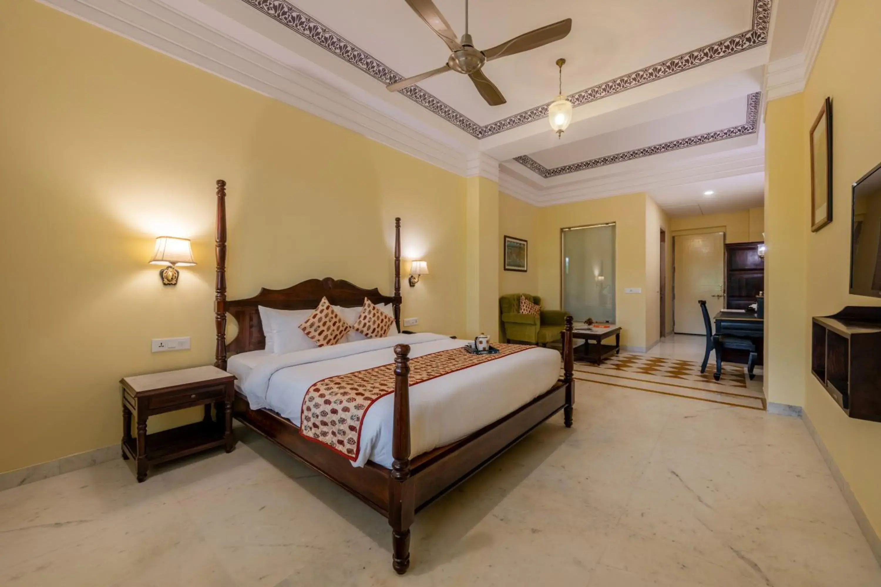 Deluxe King Room in Umaid Palace - A Lakeside Resort - 25 minutes from Mehandipur Balaji - 20 minutes from Chand Baori Stepwell Abhaneri & 40 minutes from Bhangarh Fort Deluxe King Room in Umaid Palace - A Lakeside Resort - 25 minutes from Mehandipur Balaji - 20 minutes from Chand Baori Stepwell Abhaneri & 40 minutes from Bhangarh Fort