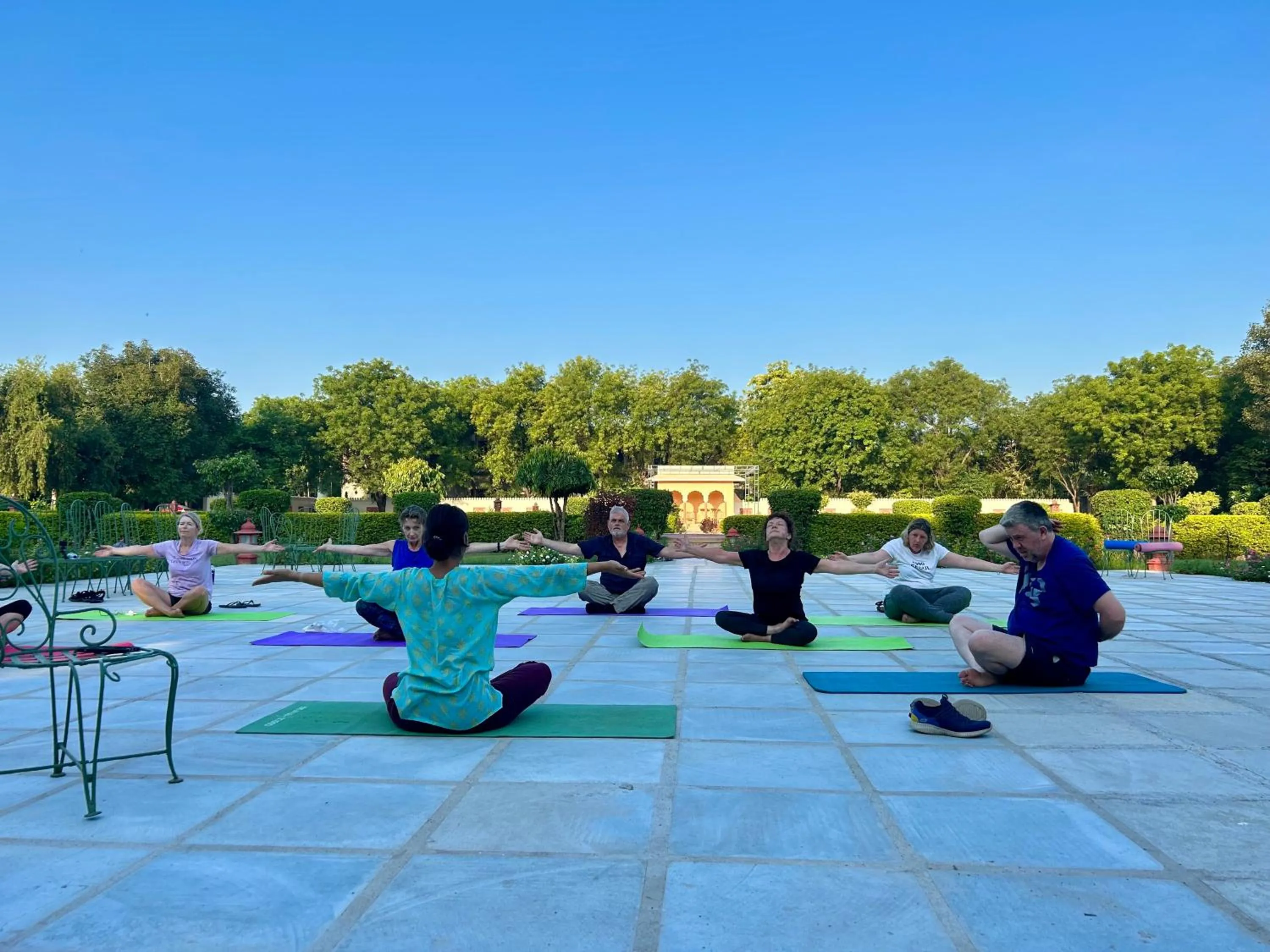 Garden in Umaid Palace - A Lakeside Resort - 25 minutes from Mehandipur Balaji - 20 minutes from Chand Baori Stepwell Abhaneri & 40 minutes from Bhangarh Fort