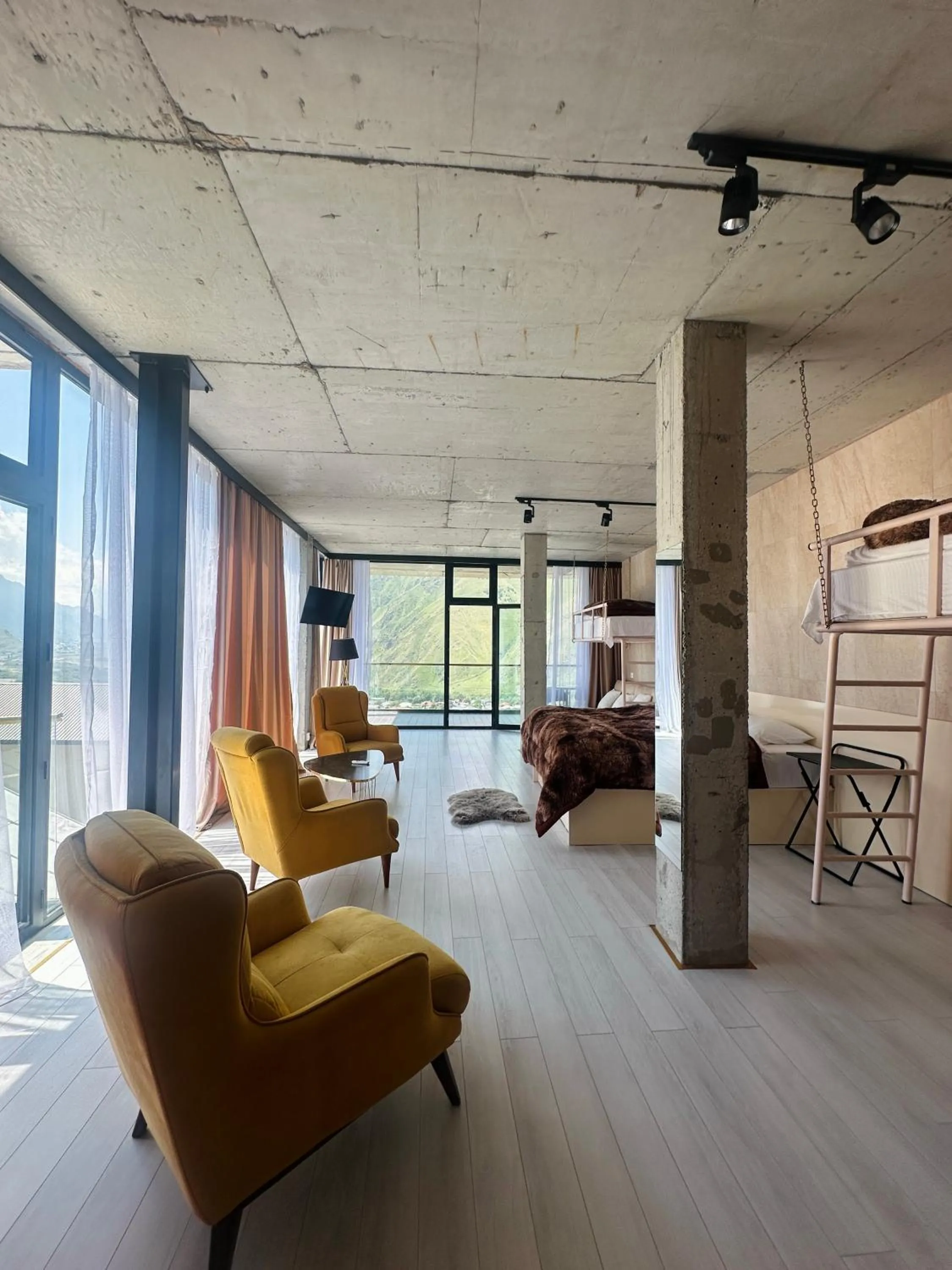 Bed in Hotel NOA Kazbegi