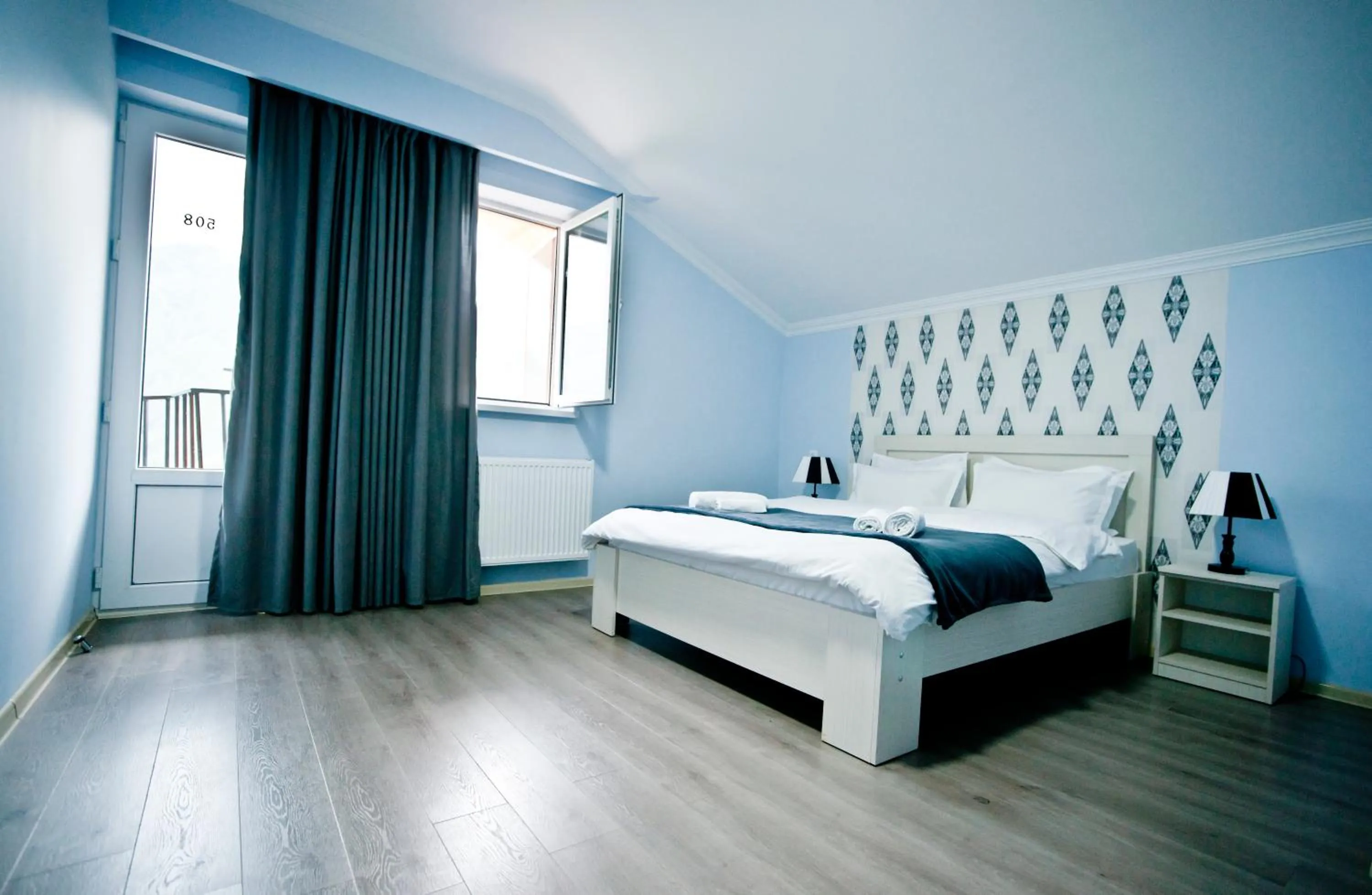 Bed in Hotel NOA Kazbegi