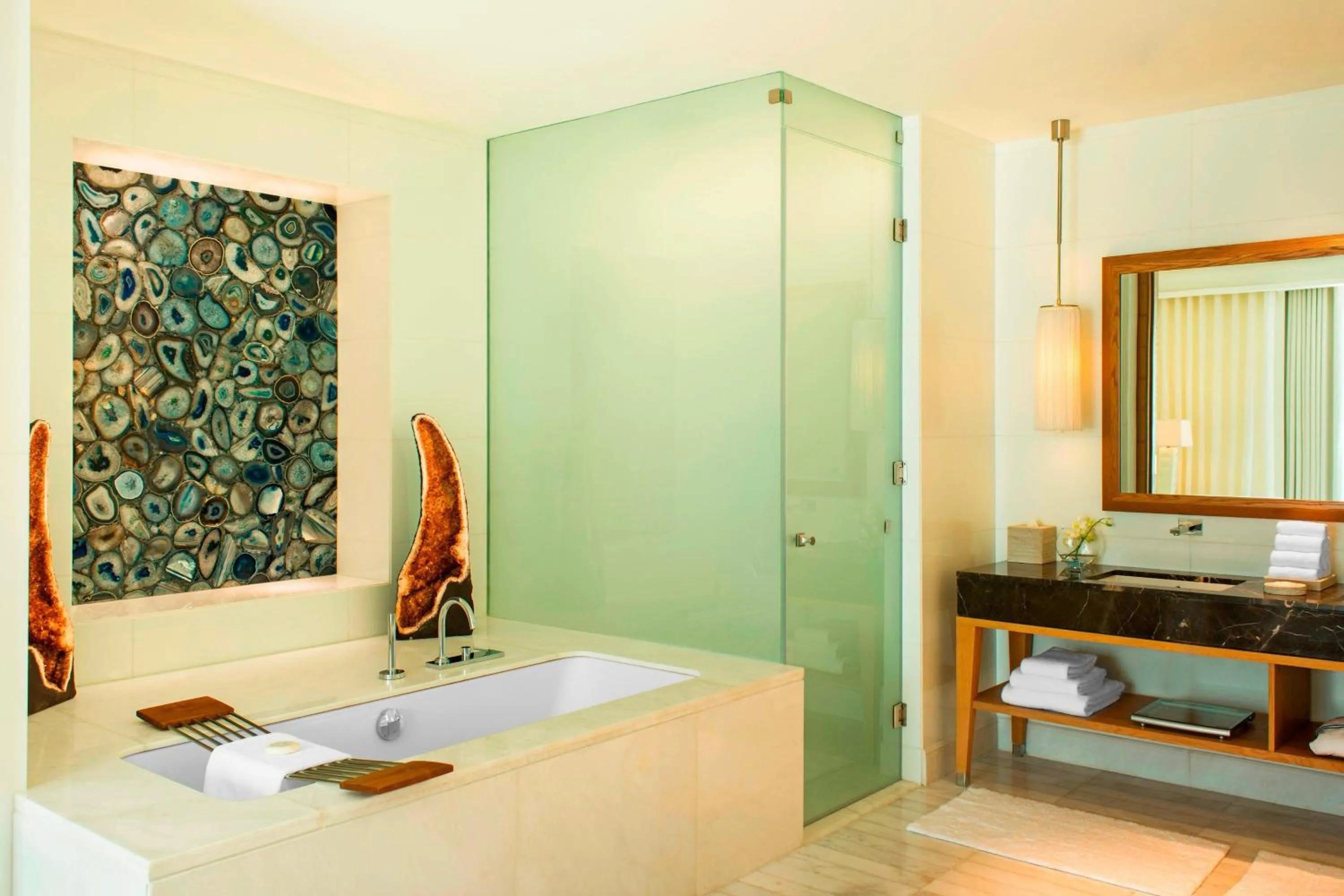 Bathroom, Bed in The St. Regis Saadiyat Island Resort, Abu Dhabi