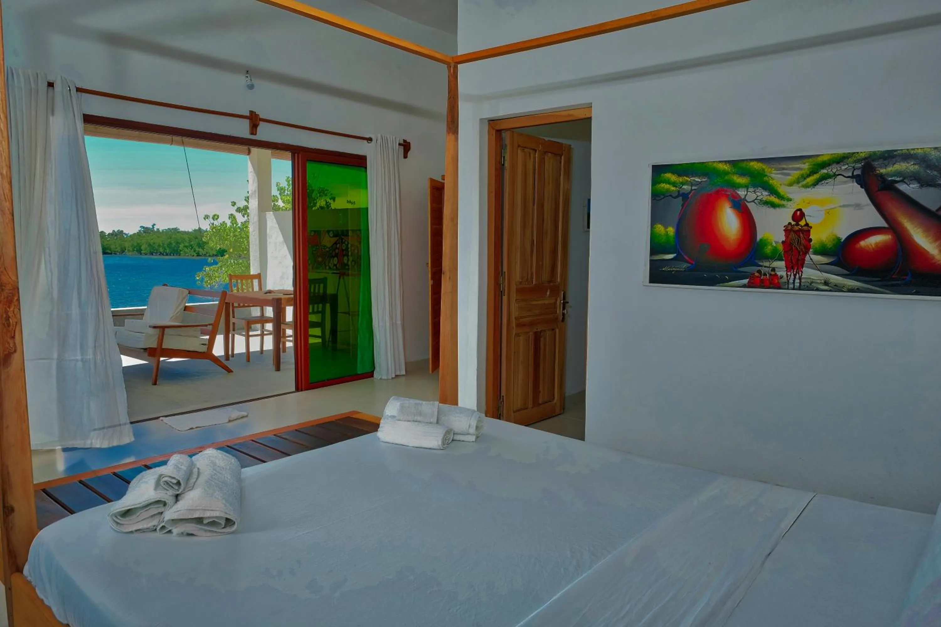 Bedroom, Bed in Emeraude Lodge