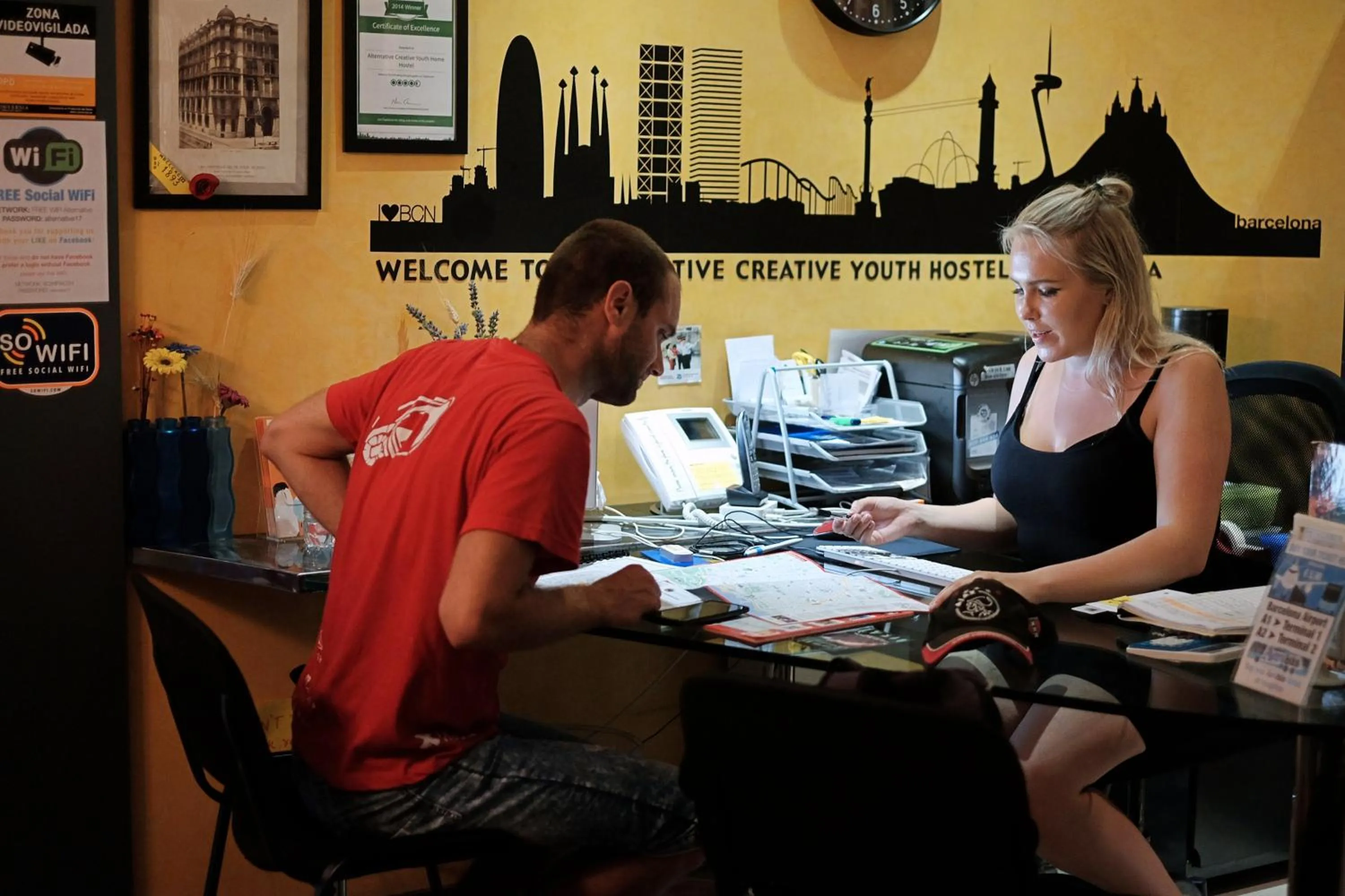 Staff in Alternative Creative Youth Hostel Barcelona