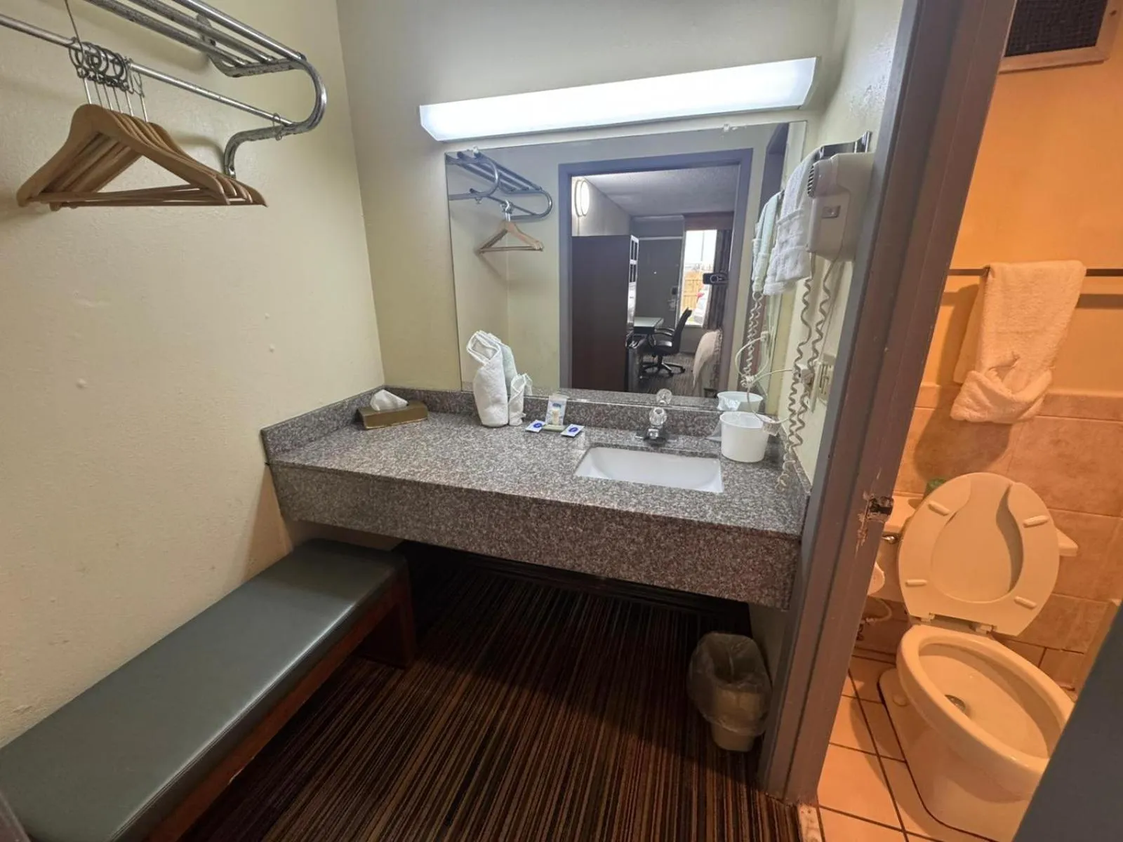 Toilet in Discovery Inn Lafayette