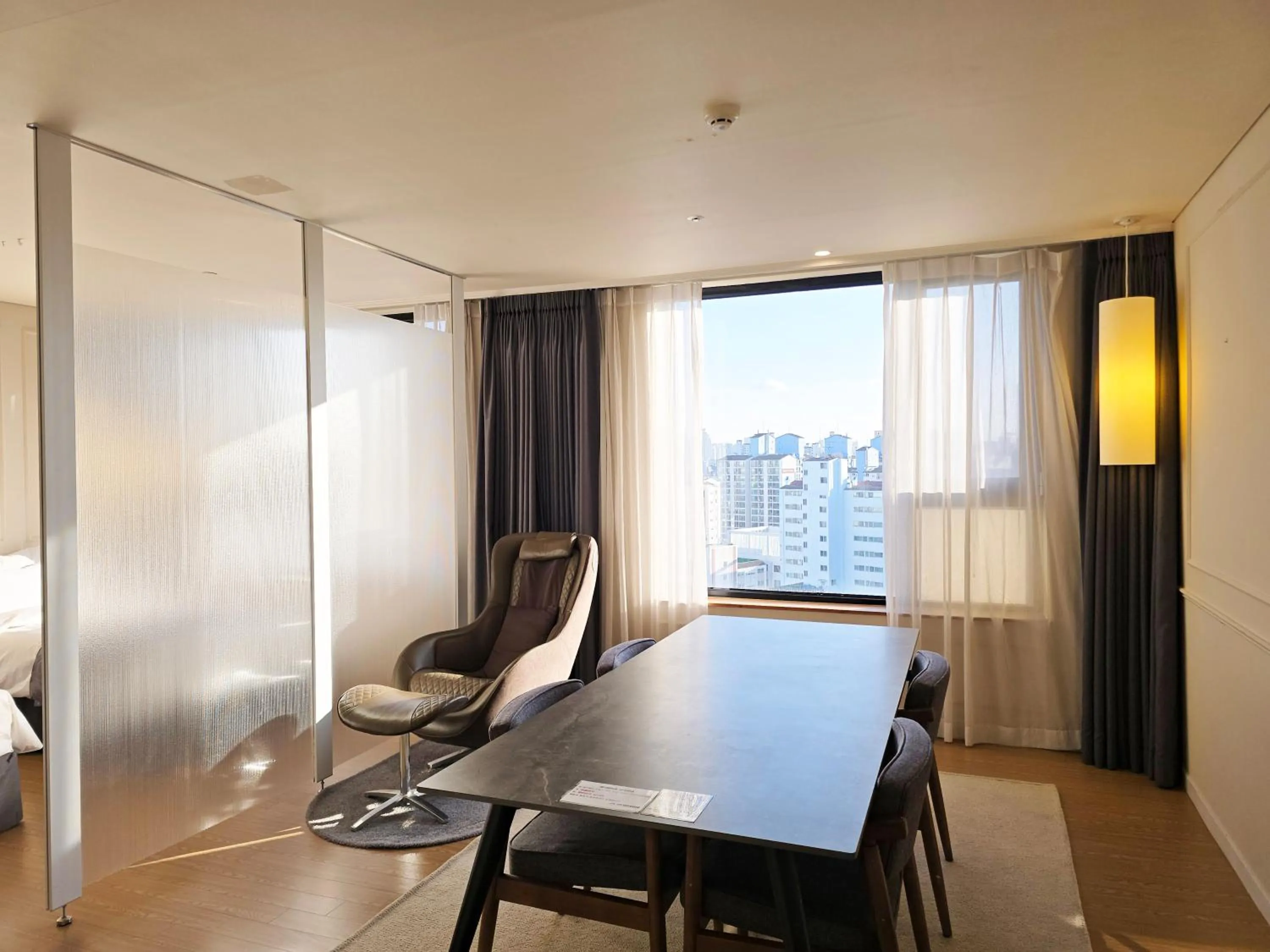 Seating area in JK Blossom Hotel