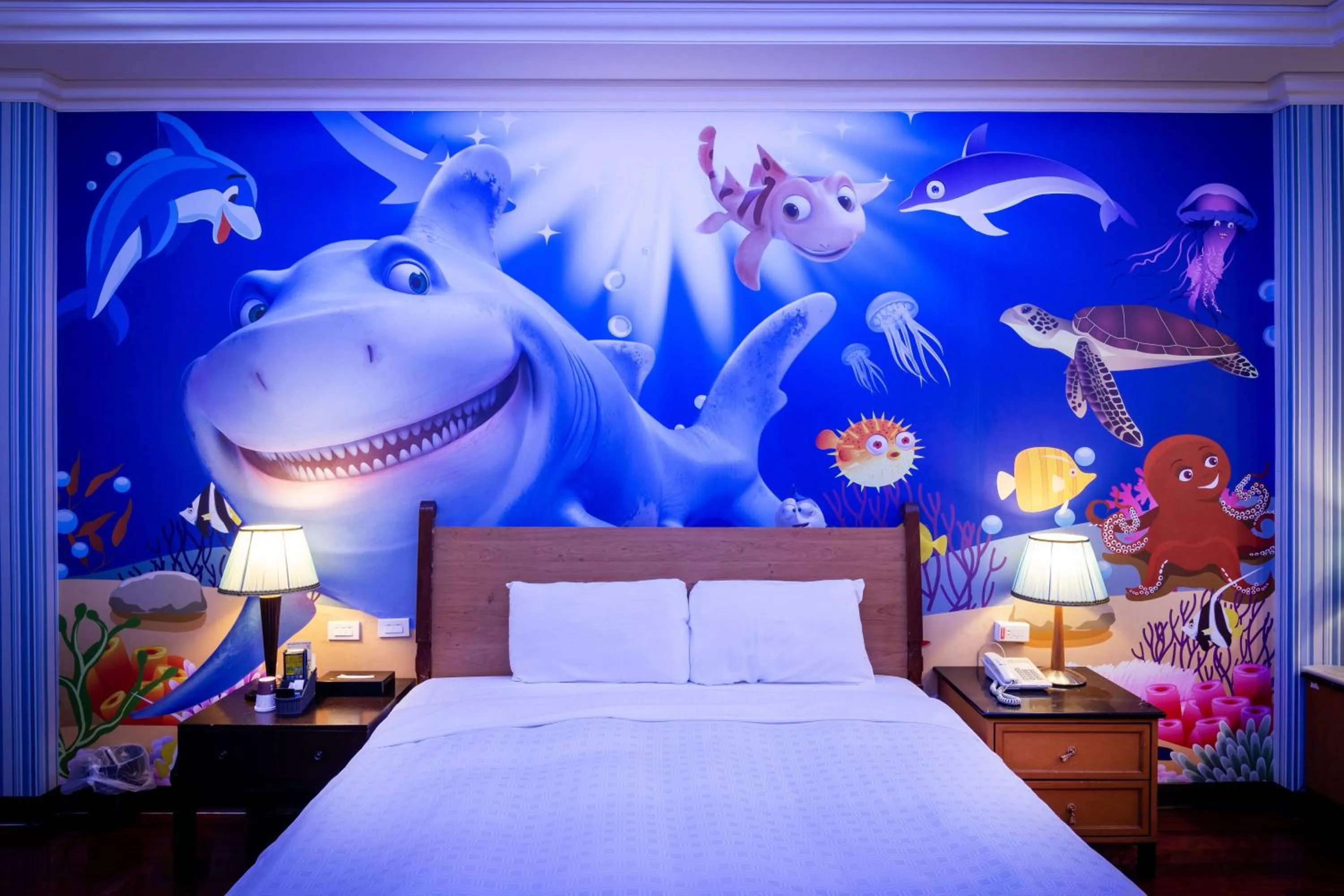 Bed in 國妃鷹堡時尚健康館King & Princess Motel