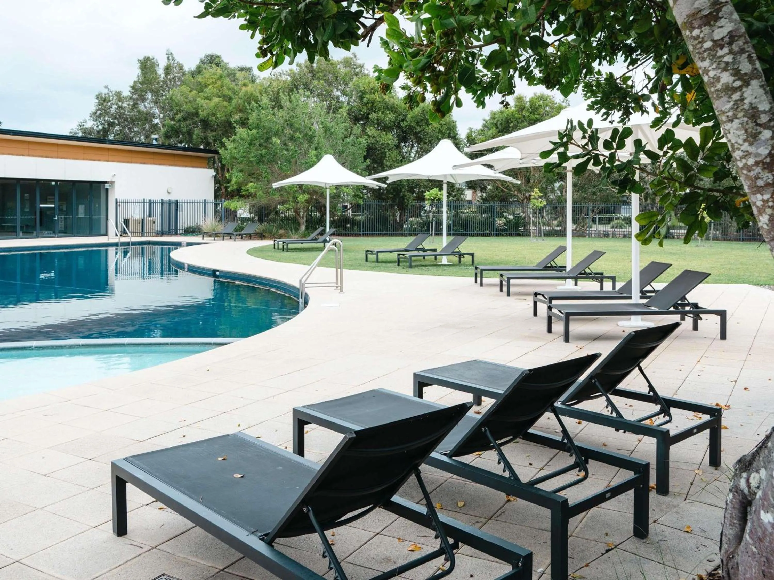 Pool view in Mercure Kooindah Waters Central Coast