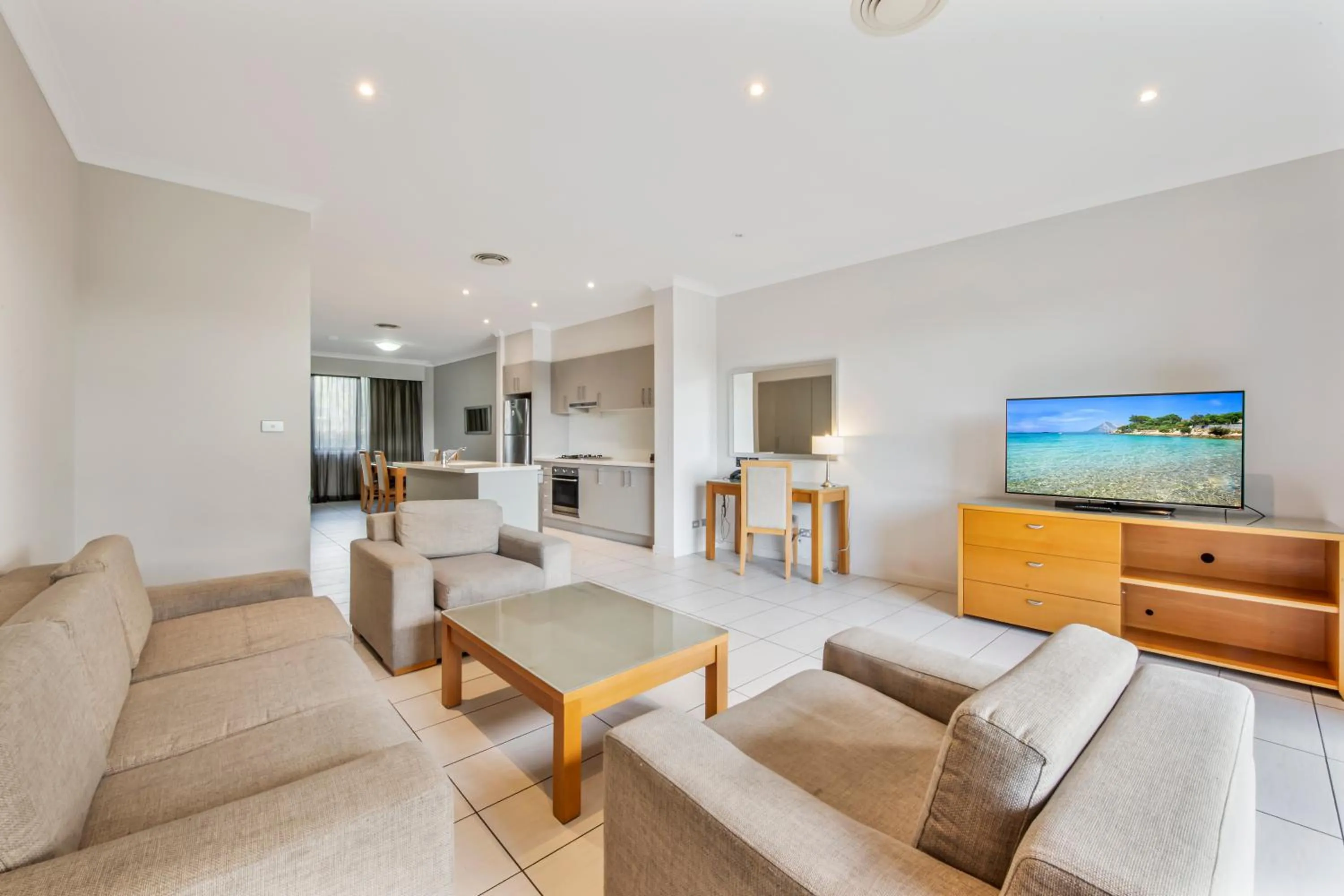 Living room in Mercure Kooindah Waters Central Coast