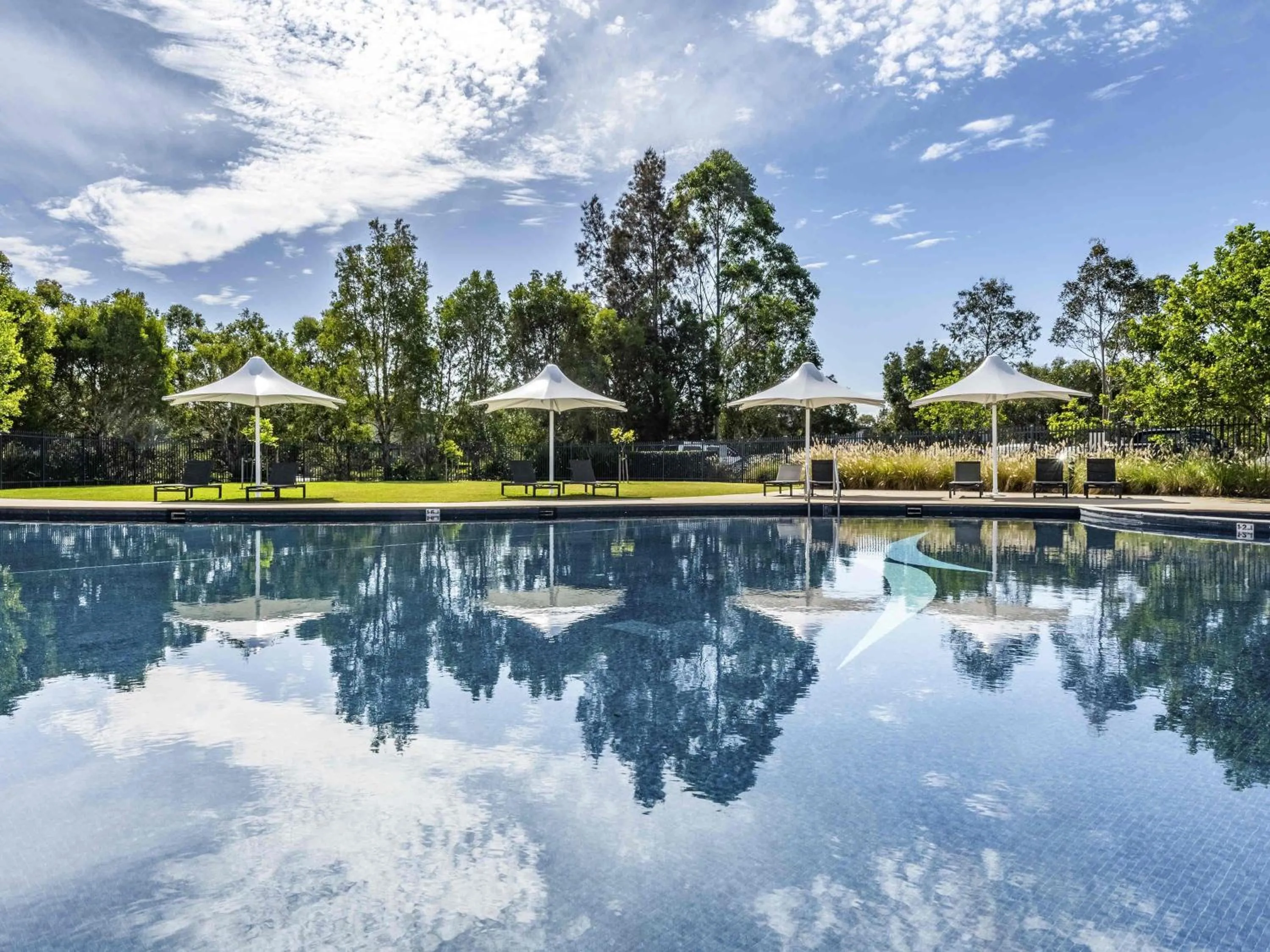 Pool view in Mercure Kooindah Waters Central Coast