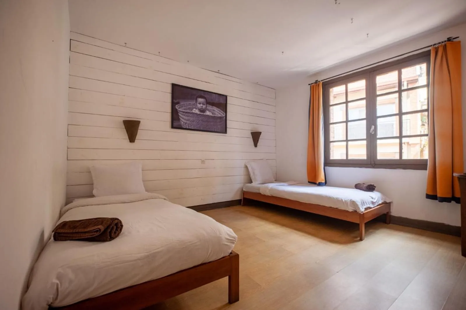 Bed in Hôtel Restaurant La Ribaudière