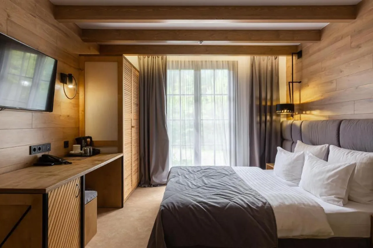 Bed in Bukovel Hotel