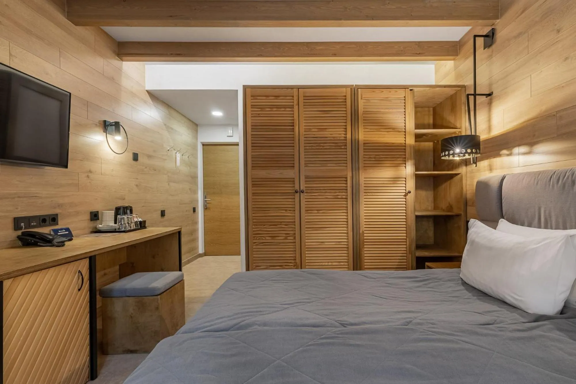 Bed in Bukovel Hotel