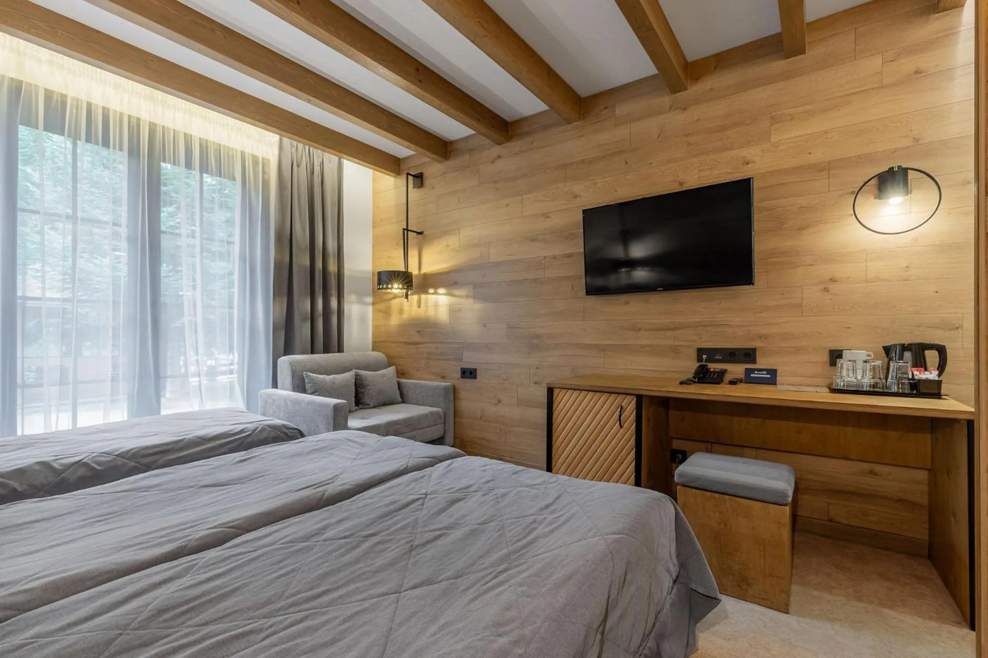 Bed in Bukovel Hotel