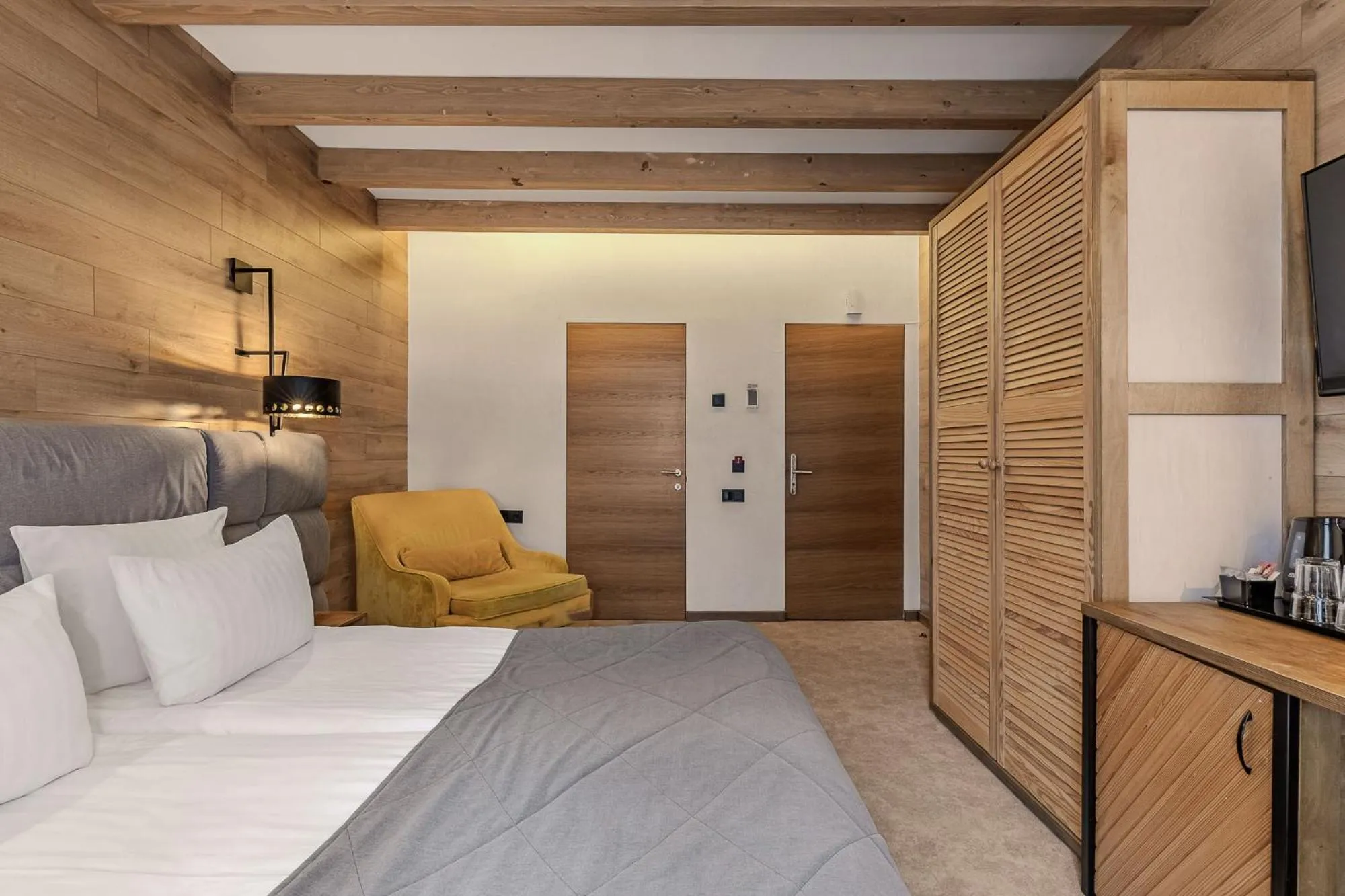 Bed in Bukovel Hotel