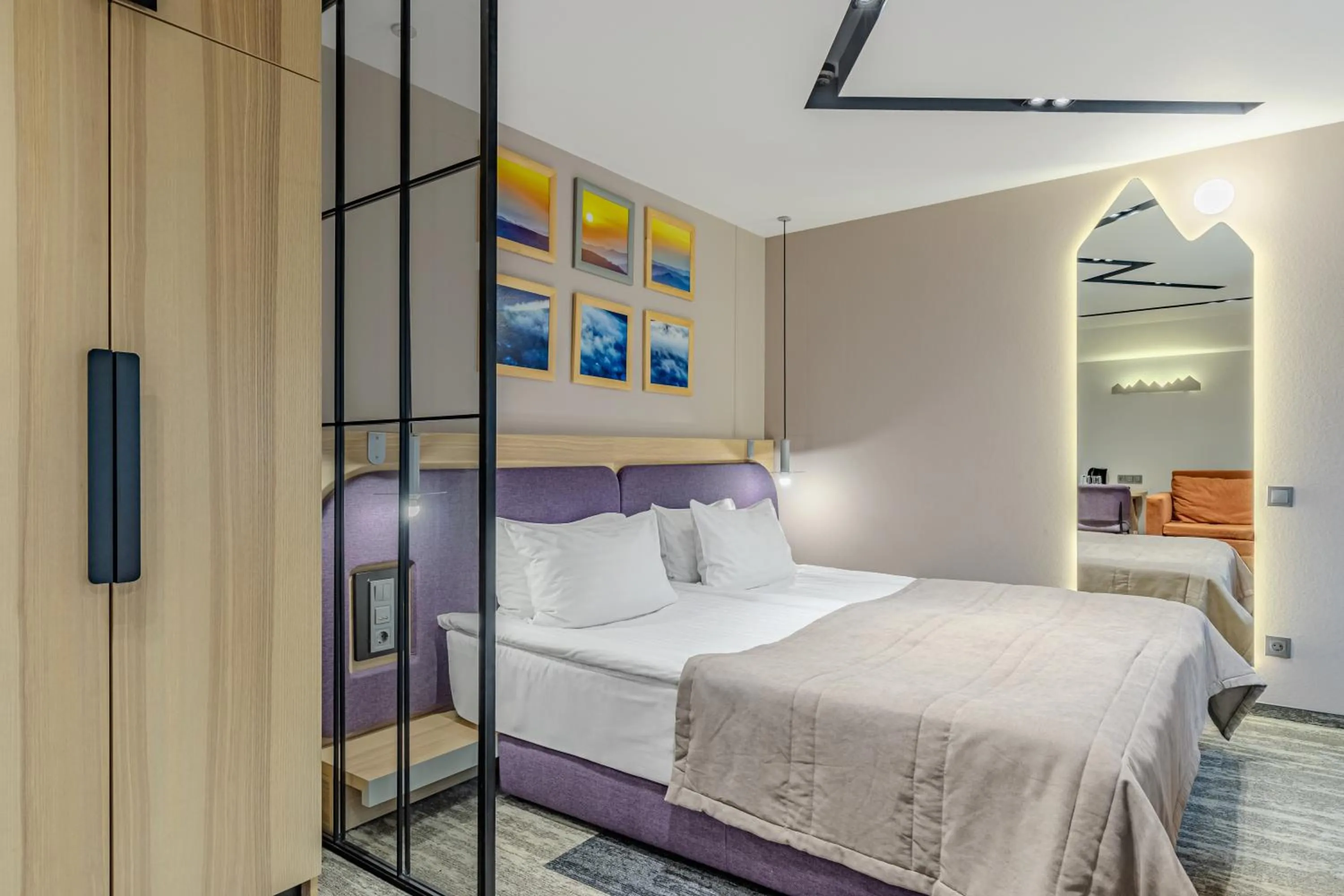 Bed in Bukovel Hotel