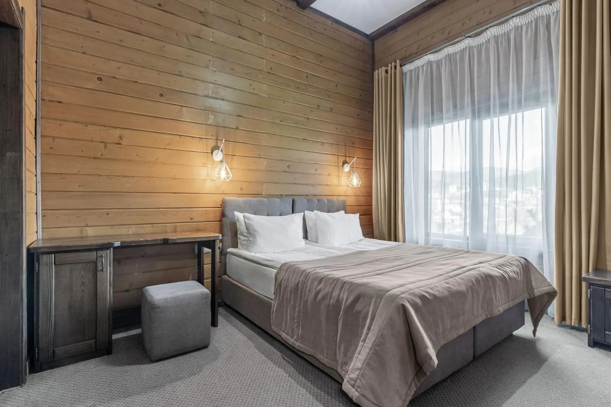 Bed in Bukovel Hotel