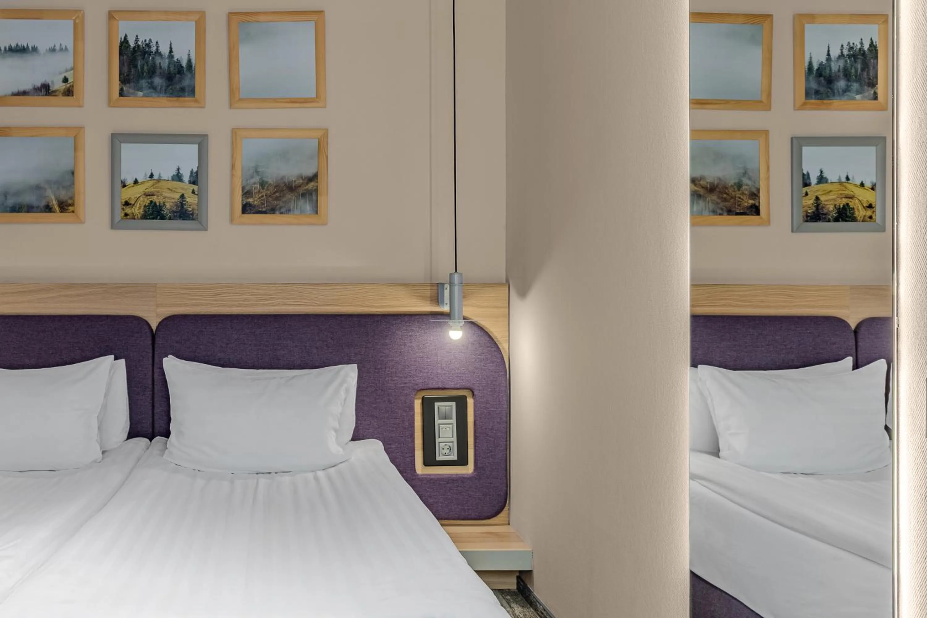 Bed in Bukovel Hotel