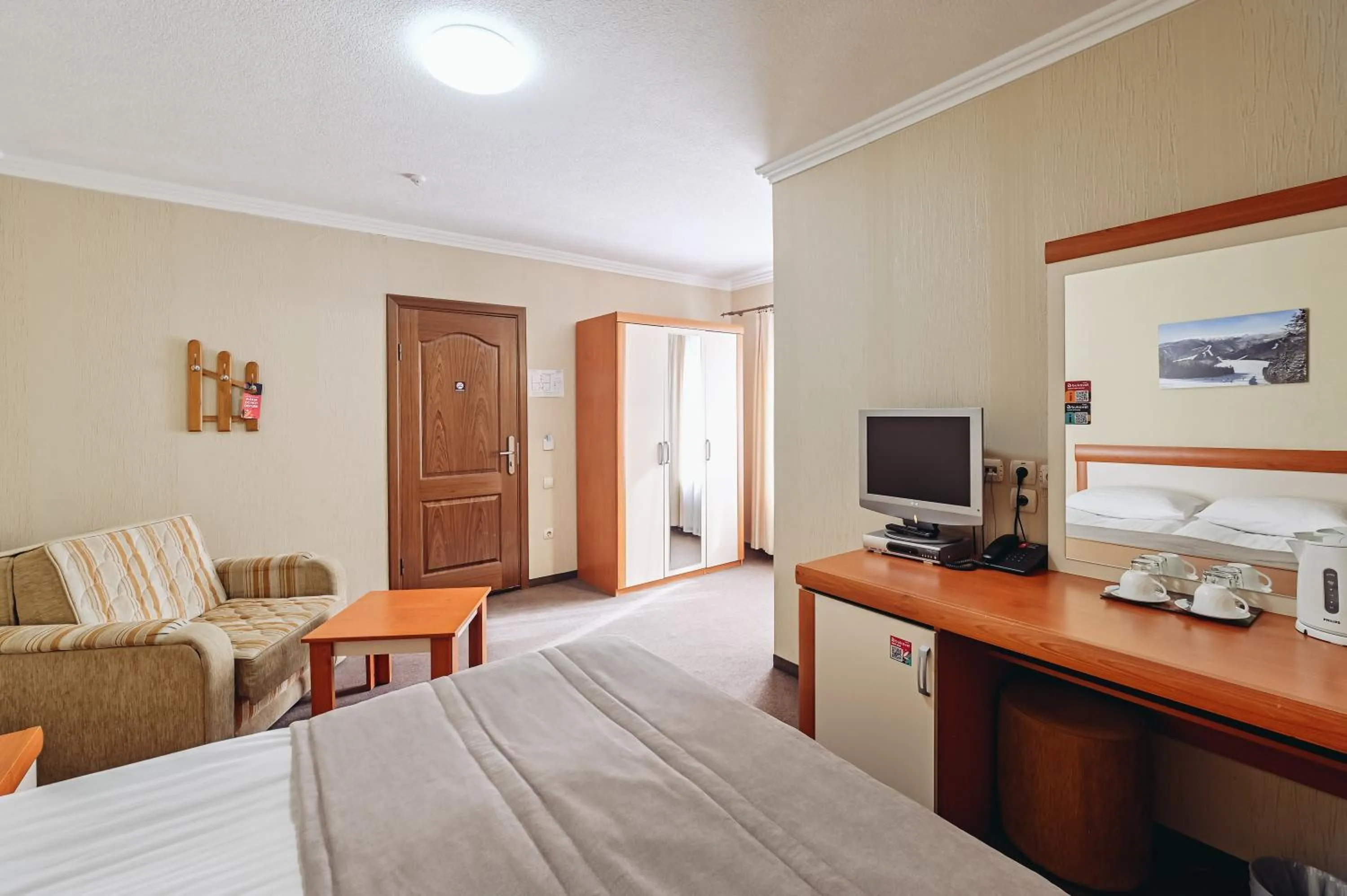 Bed in Bukovel Hotel