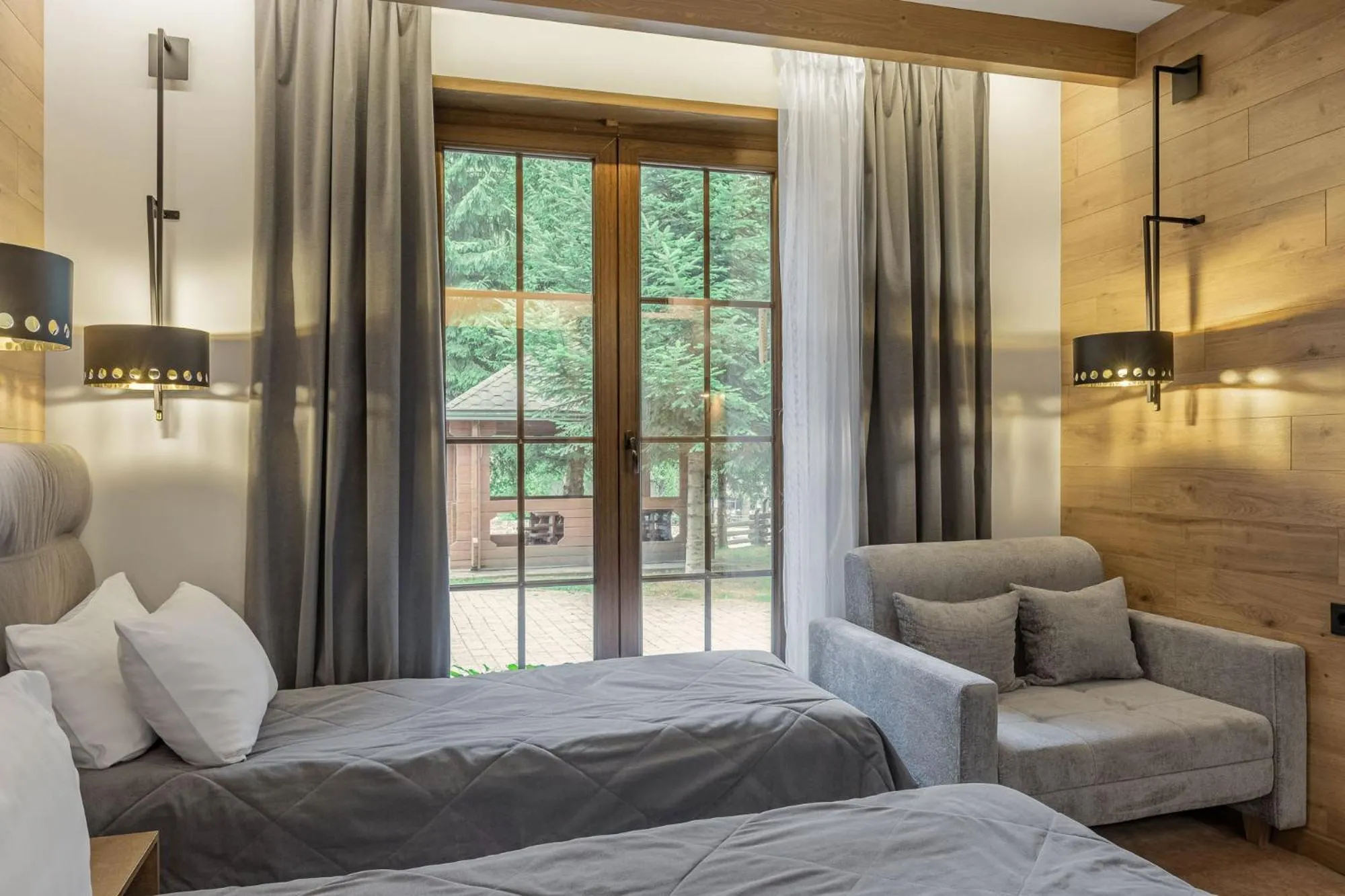 Bed in Bukovel Hotel