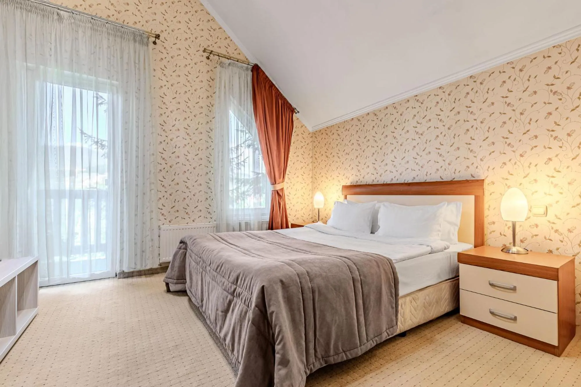 Bed in Bukovel Hotel