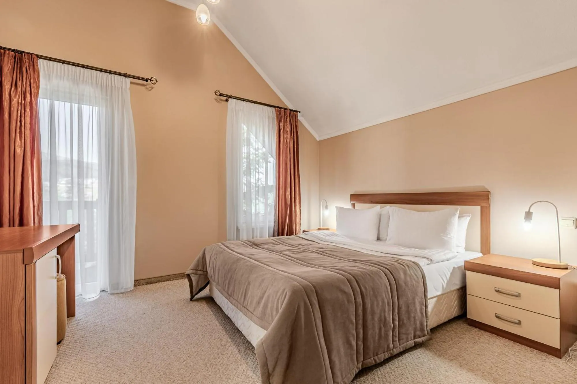 Bed in Bukovel Hotel