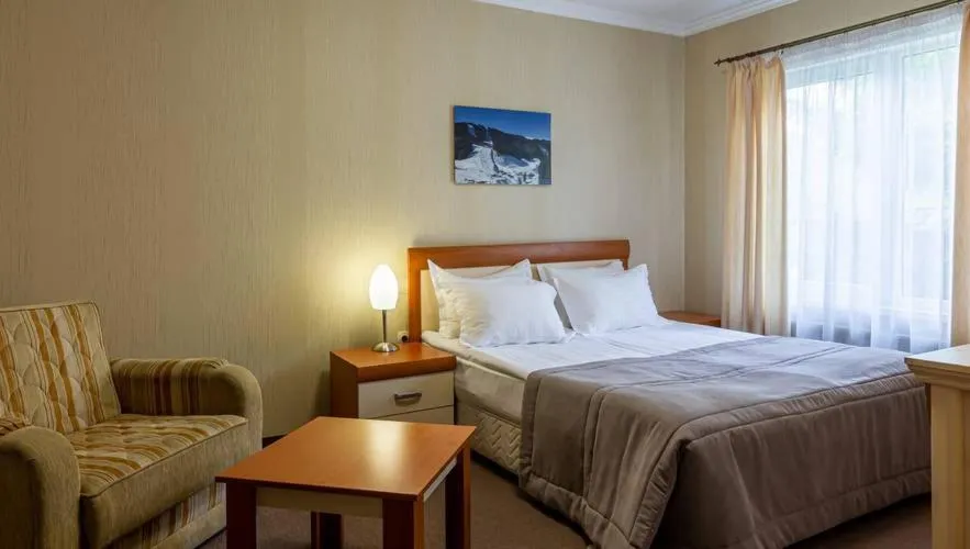 Bed in Bukovel Hotel