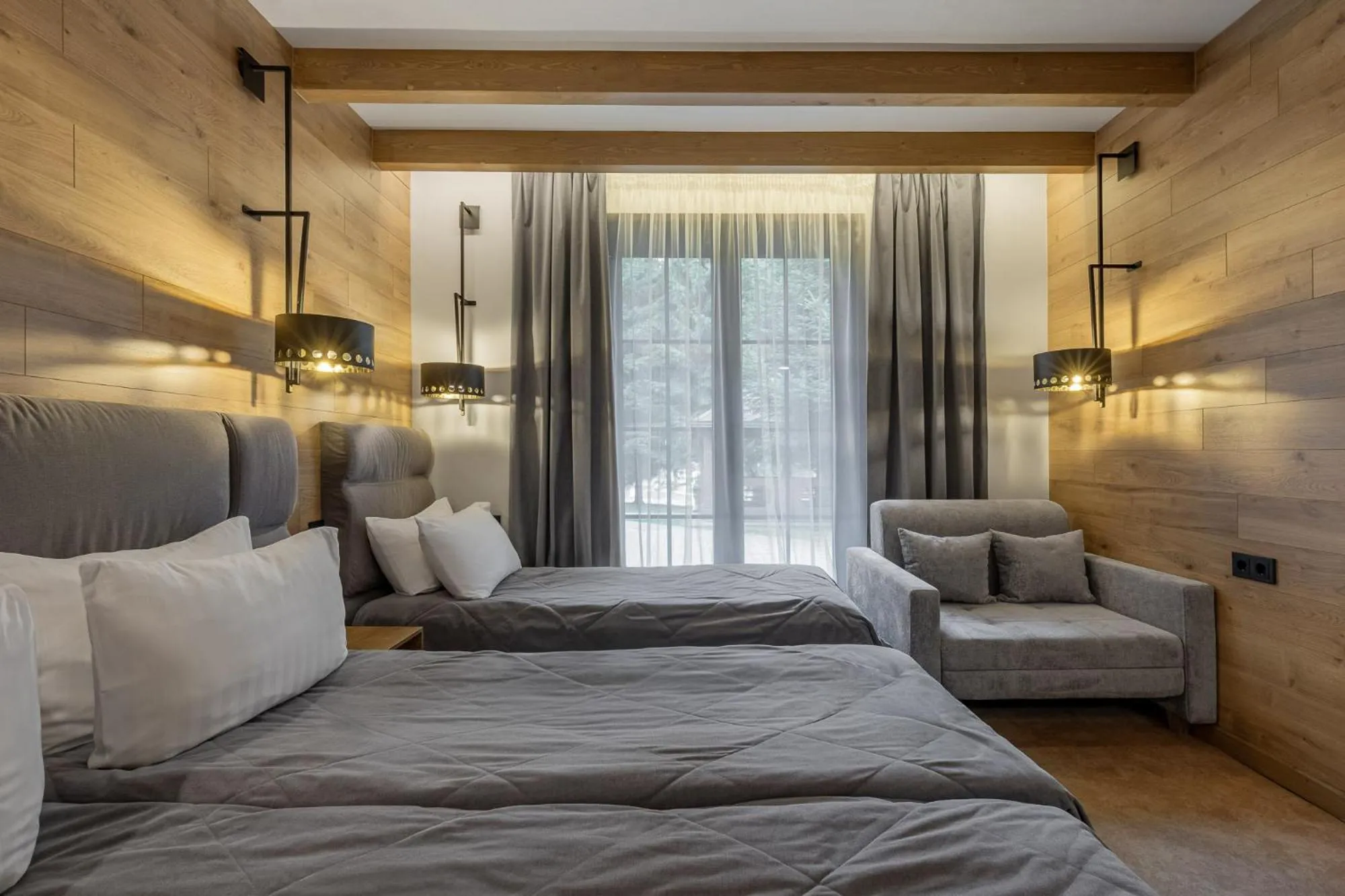 Bed in Bukovel Hotel