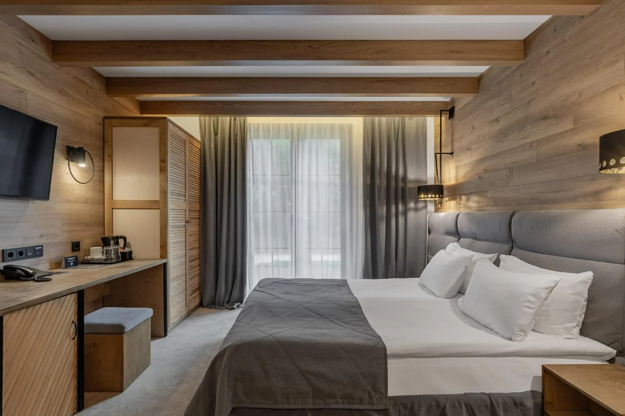 Bed in Bukovel Hotel